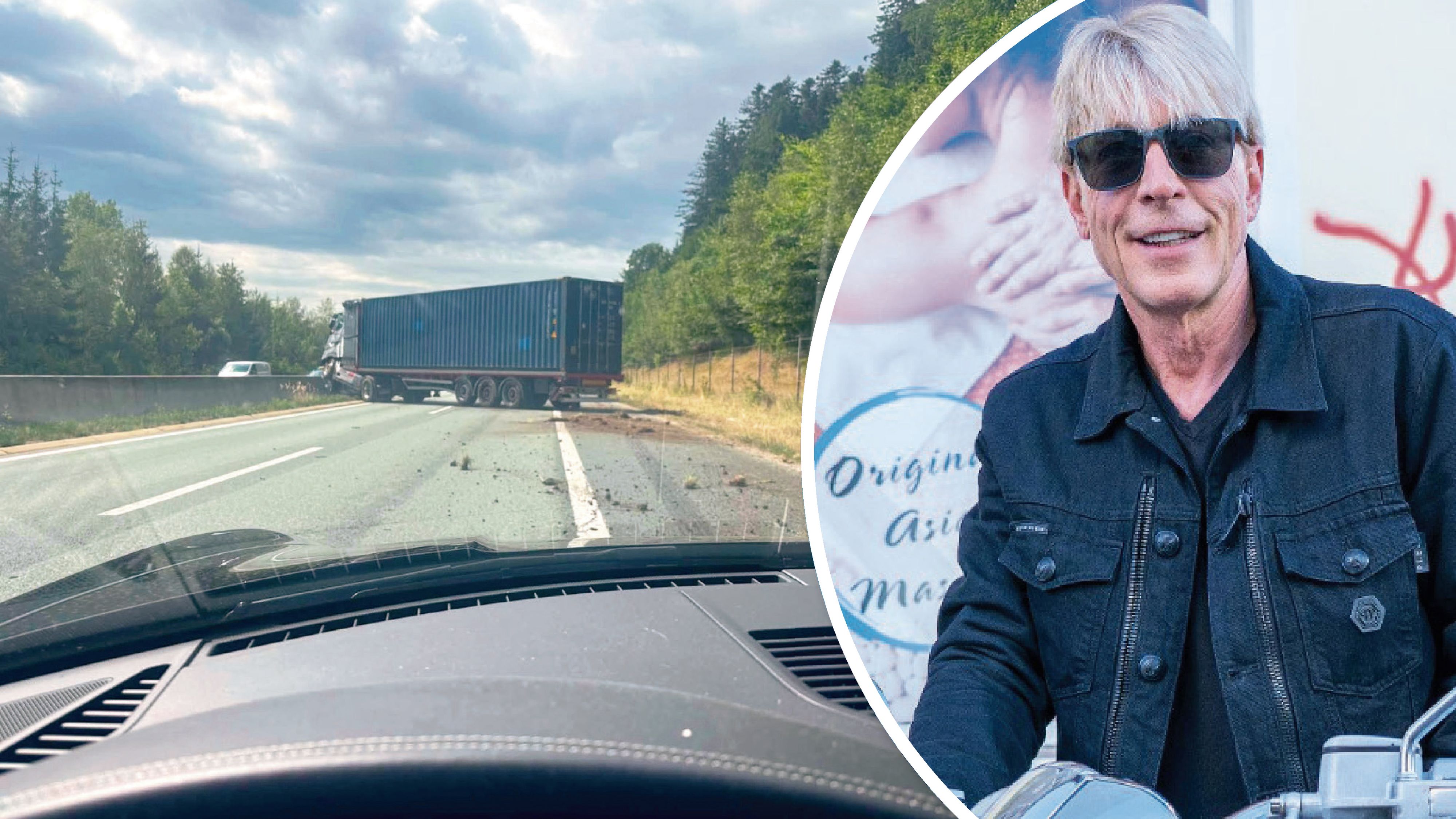 Dominic Heinzl erlebte den Unfall hautnah mit