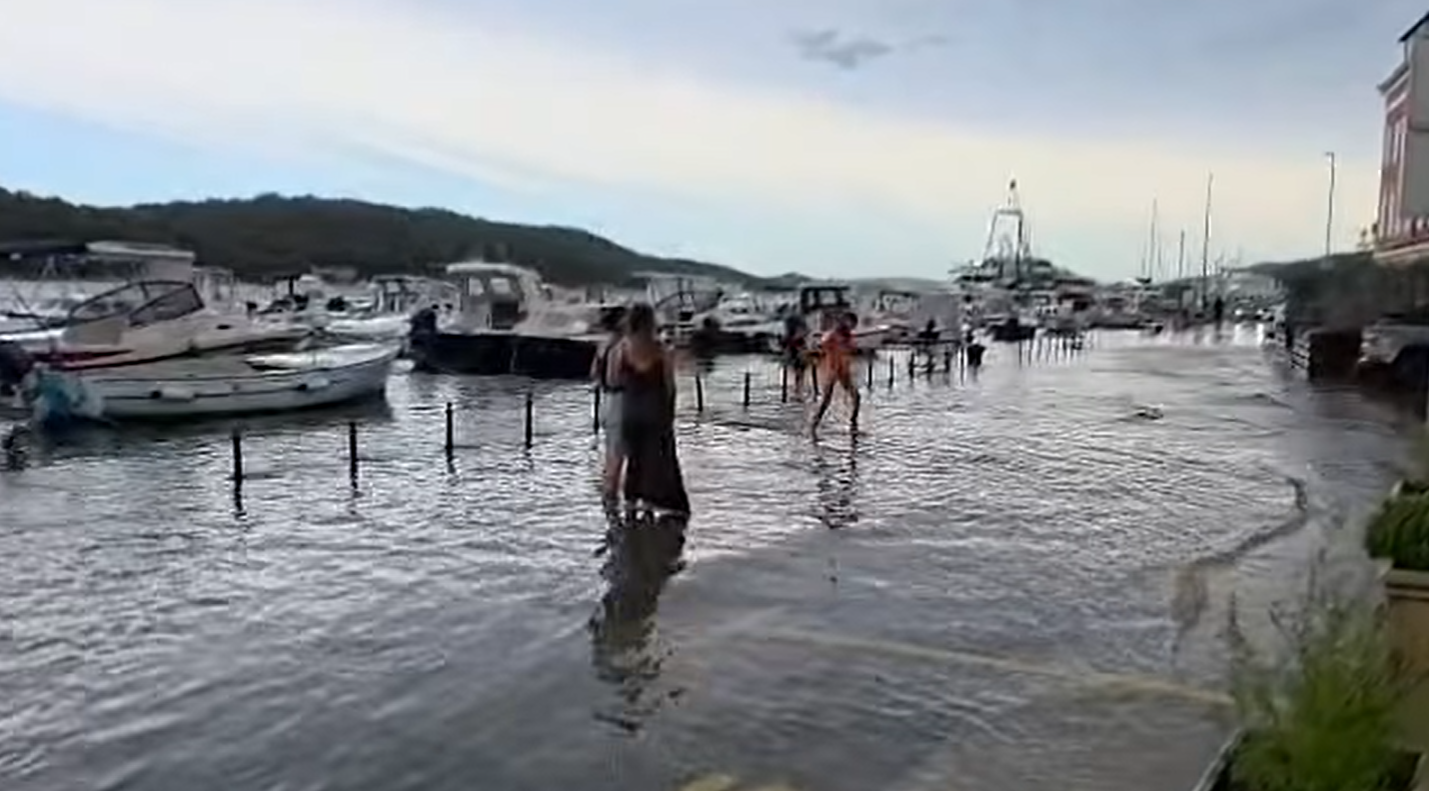 Ein Meteo-Tsunami überflutete mehrere Orte an Kroatiens Küste.