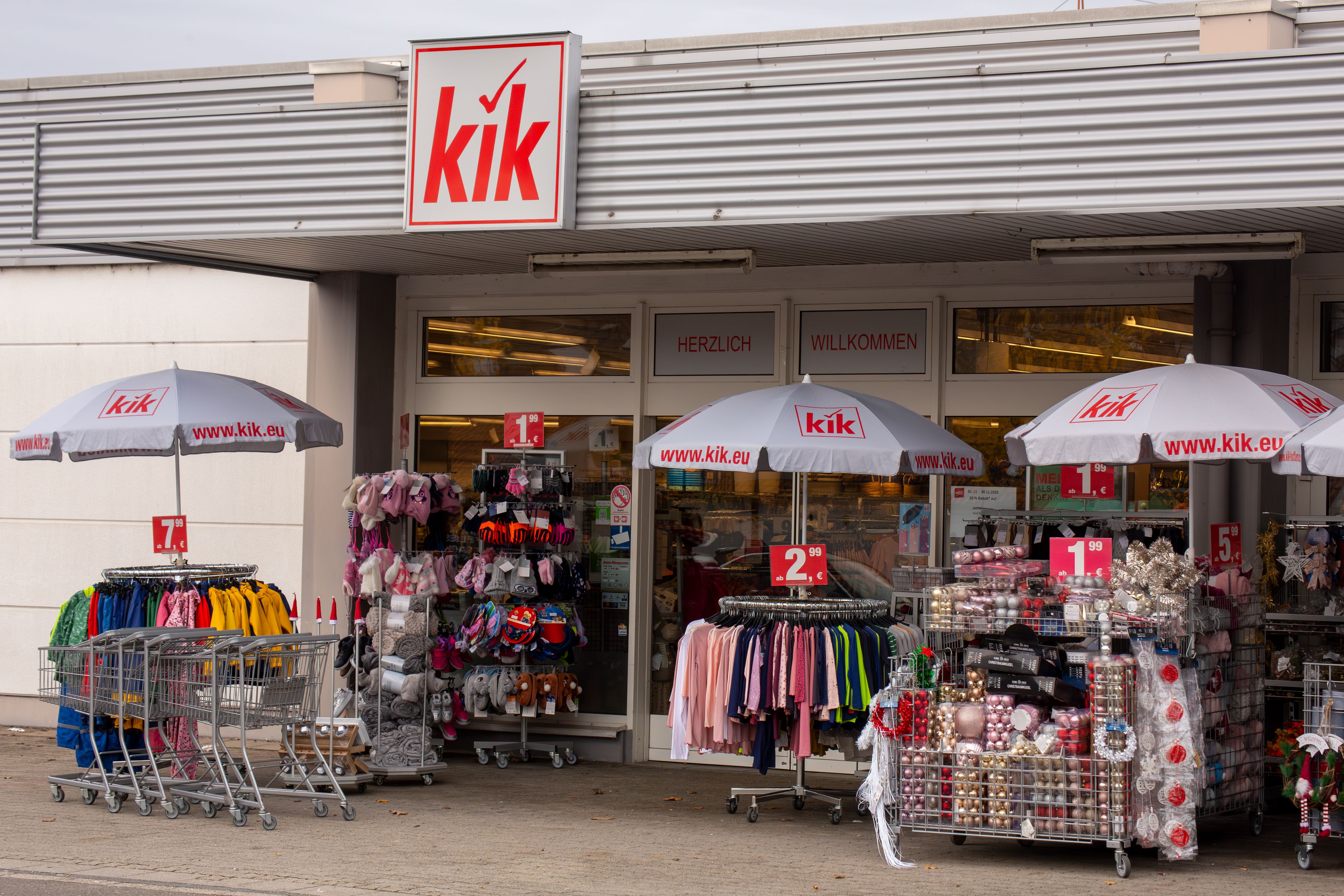 Eine Filiale des Textil-Discounters KiK