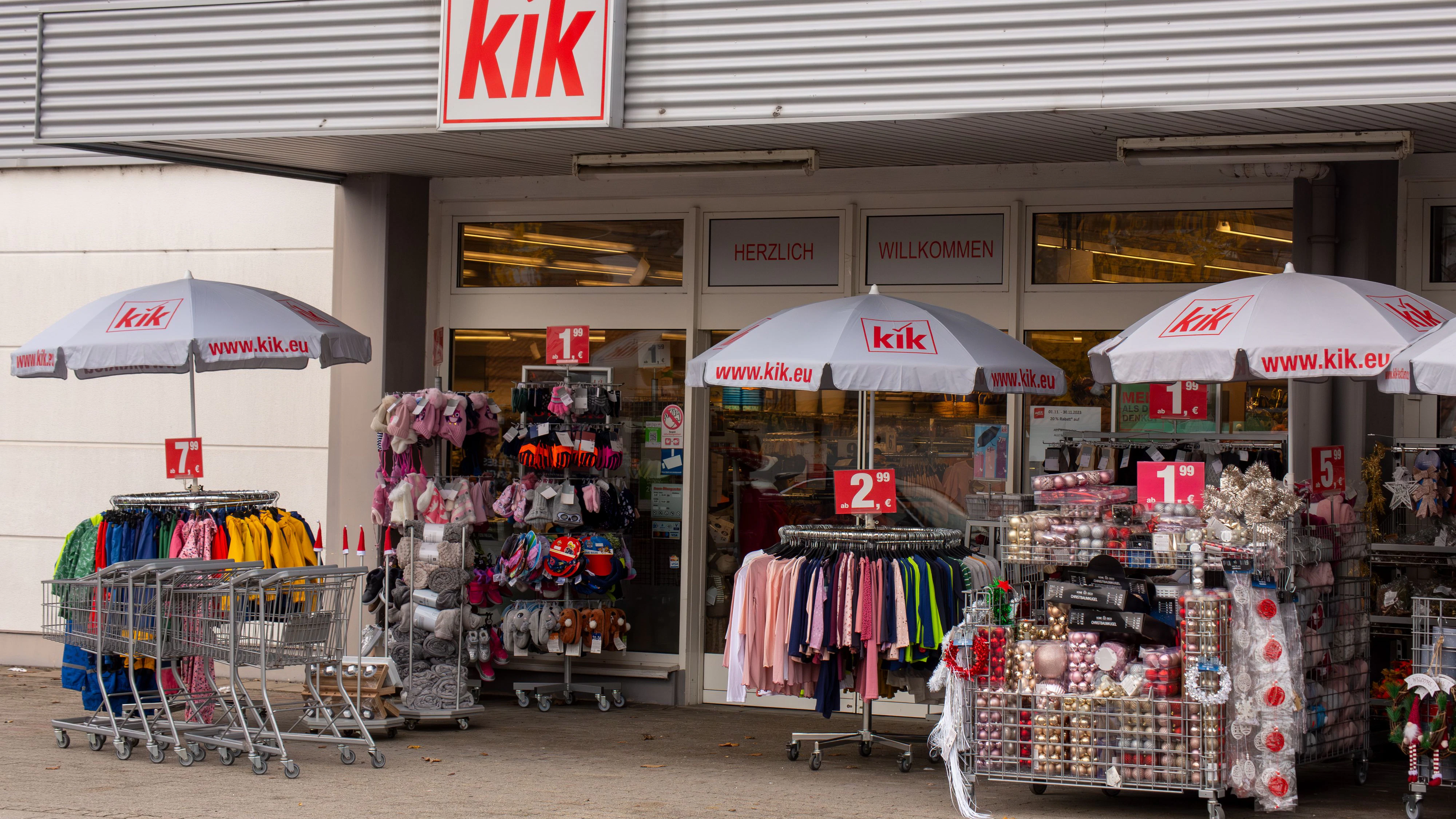 Eine Filiale des Textil-Discounters KiK