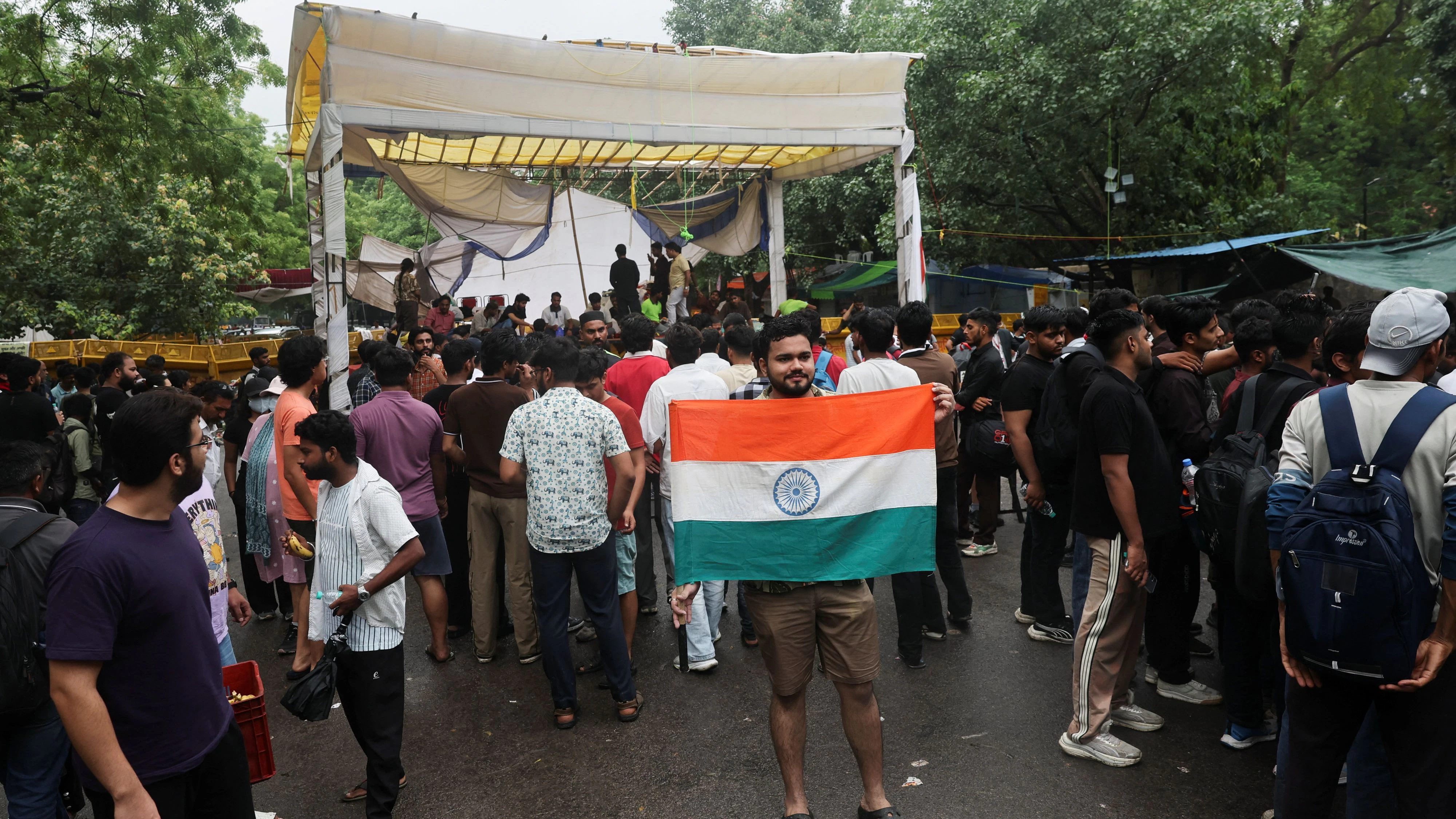Proteste auf dem Jantar Mantar in Neu Delhi.