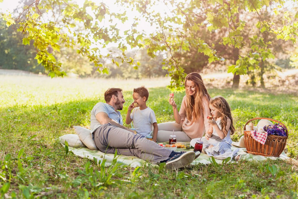 Gerade in den Ferien gut umsetzbar: Mit den Kids picknicken gehen, macht das gemeinsame Essen spannend