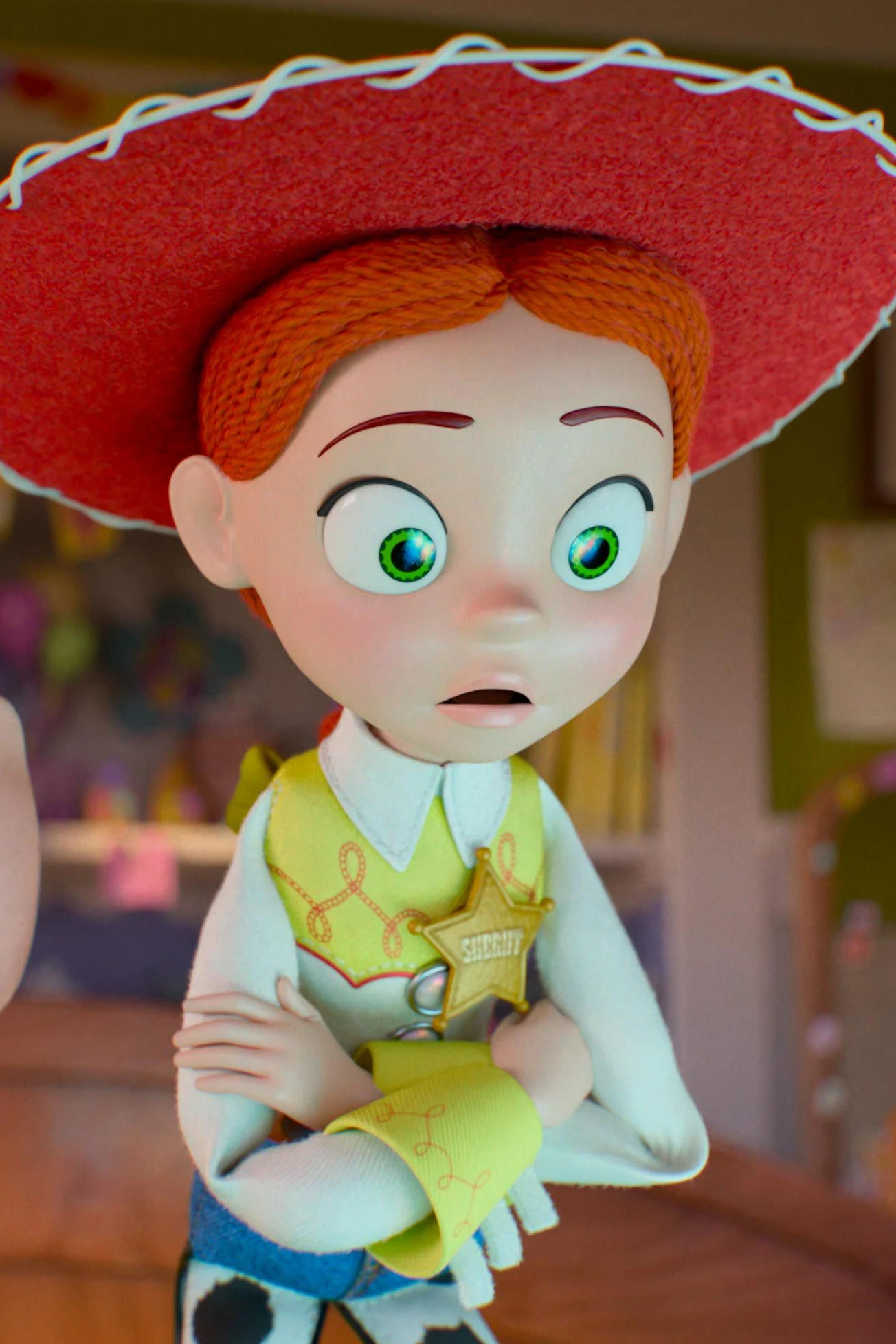 Kann nicht glauben, was sie sieht: Cowgirl Jessie muss jetzt mit einem Spiel-Tablet wetteifern: "Toy Story 5"