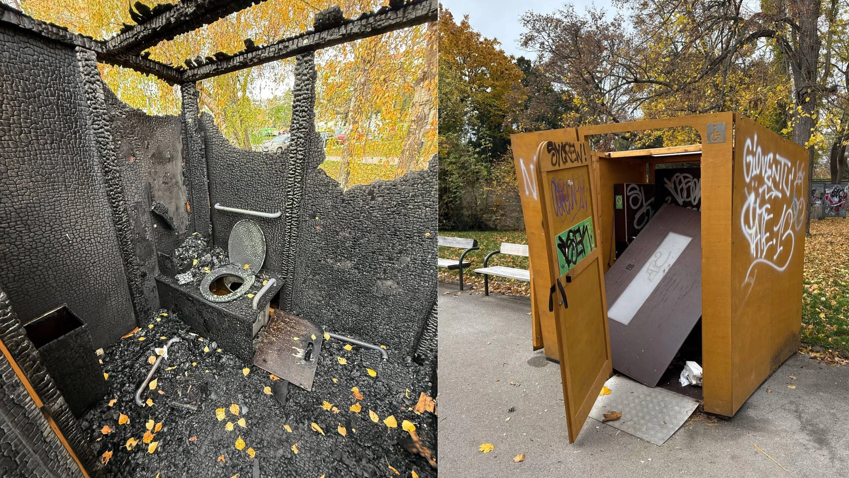 Die "öKlos" im Ludwig-Zatzka-Park und im Matznerpark wurden vergangenes Jahr beschädigt bzw. zerstört.