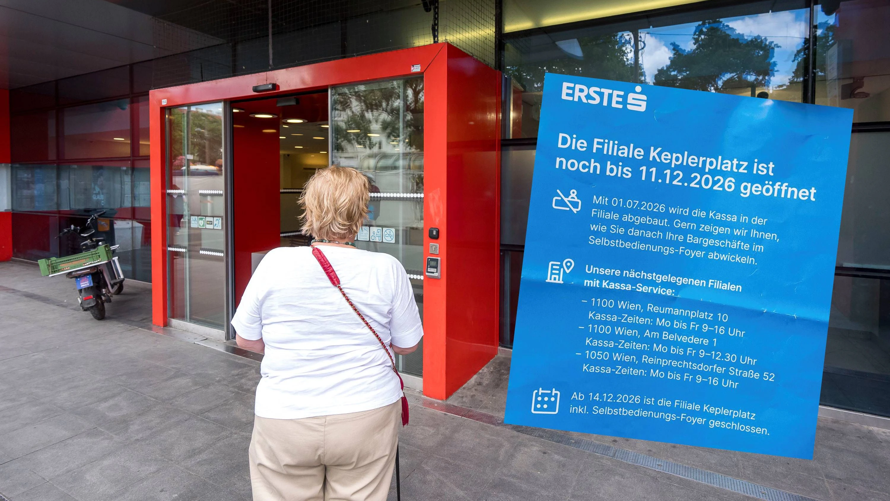 Heute.at - Wegen Sicherheit: Bank sperrt Filiale am Keplerplatz