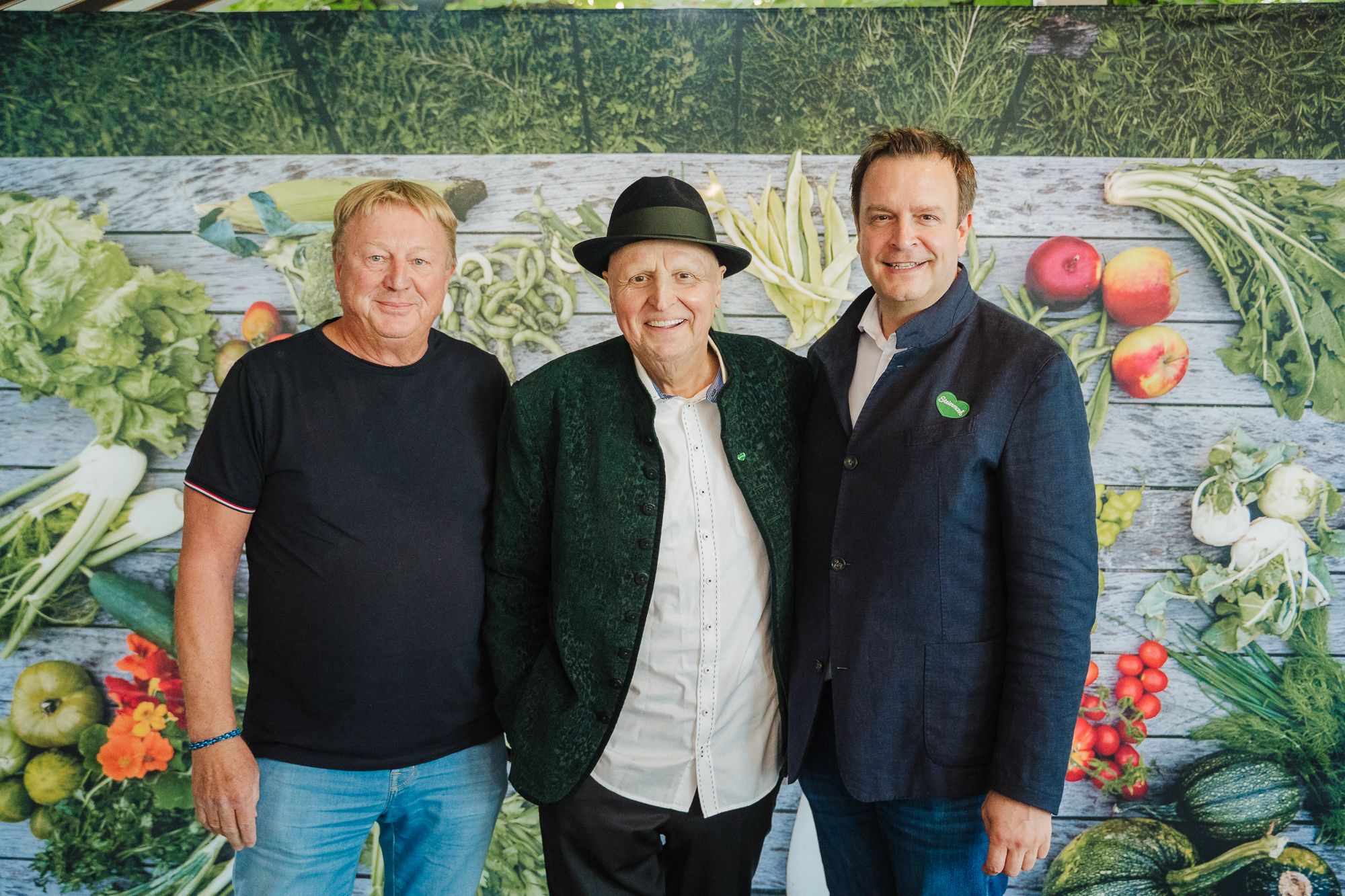 Johann Lafer (m.) zwischen den bekannten steirischen Gastronomen Franz und&nbsp;Robert Grossauer.