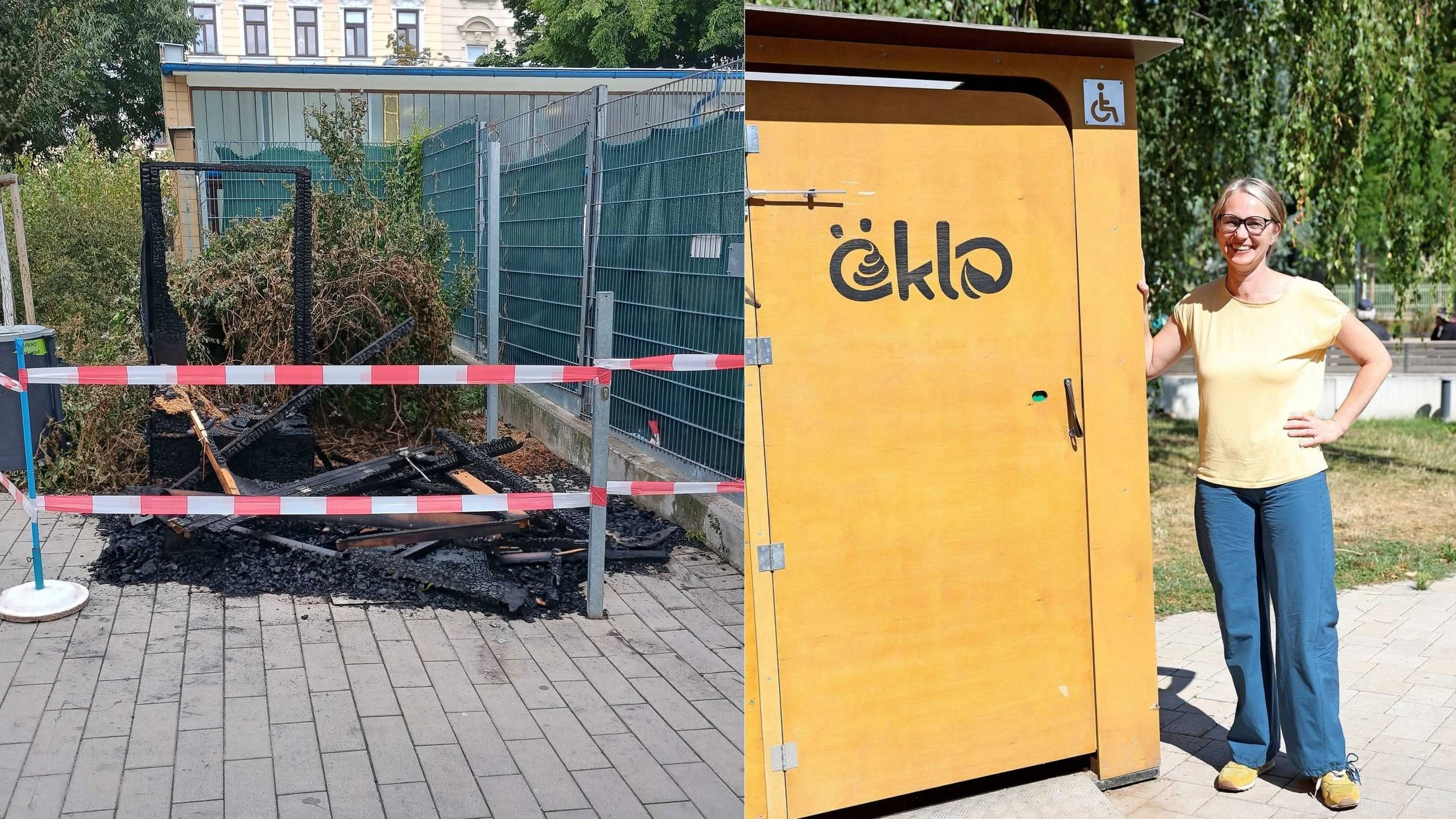 Heute.at - Vandalen zünden Öko-Klos an – Bezirk zahlt 115.000 Euro