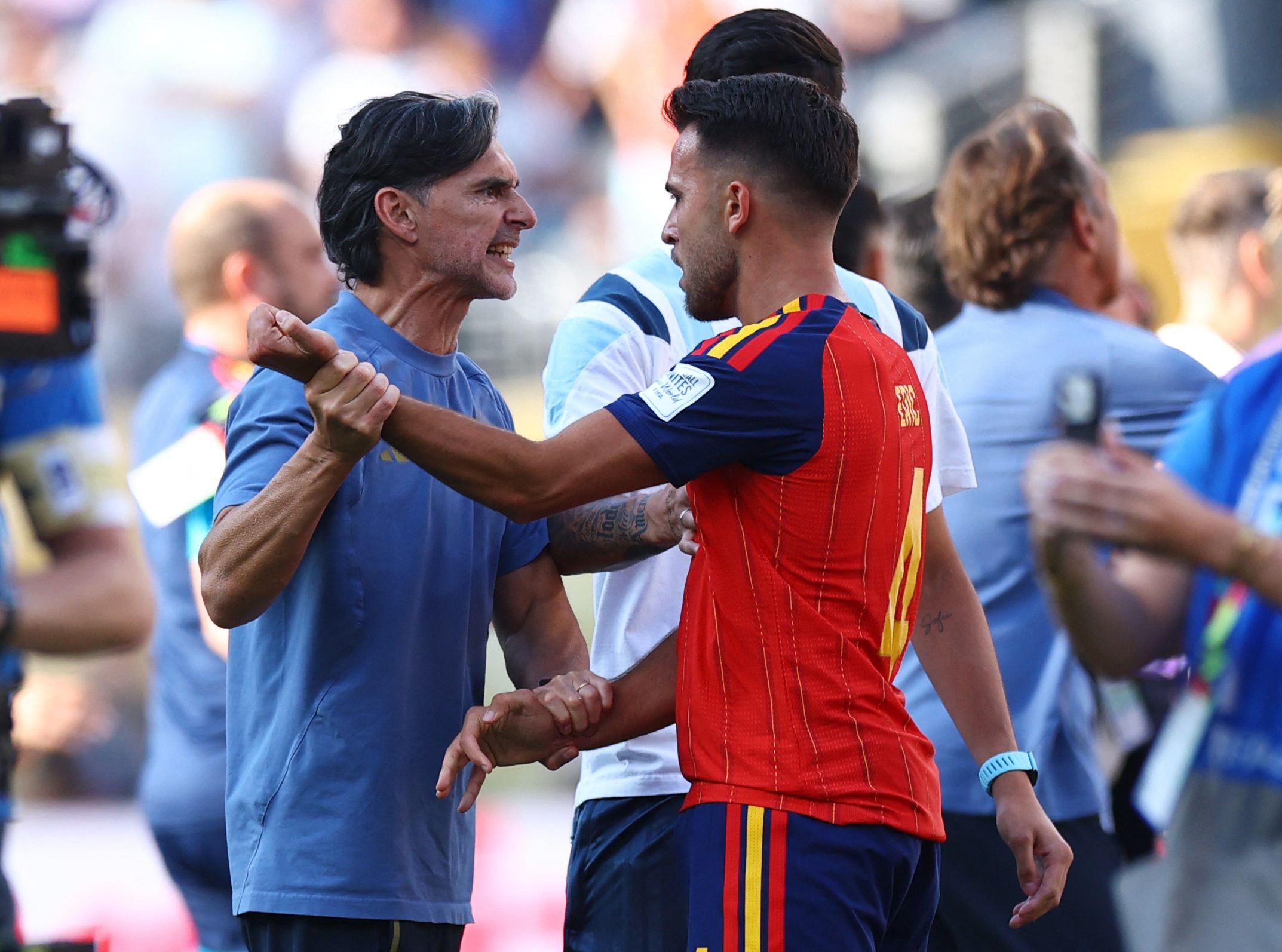 Roberto Ayala im Verbal-Duell nach dem verlorenen WM-Finale. 