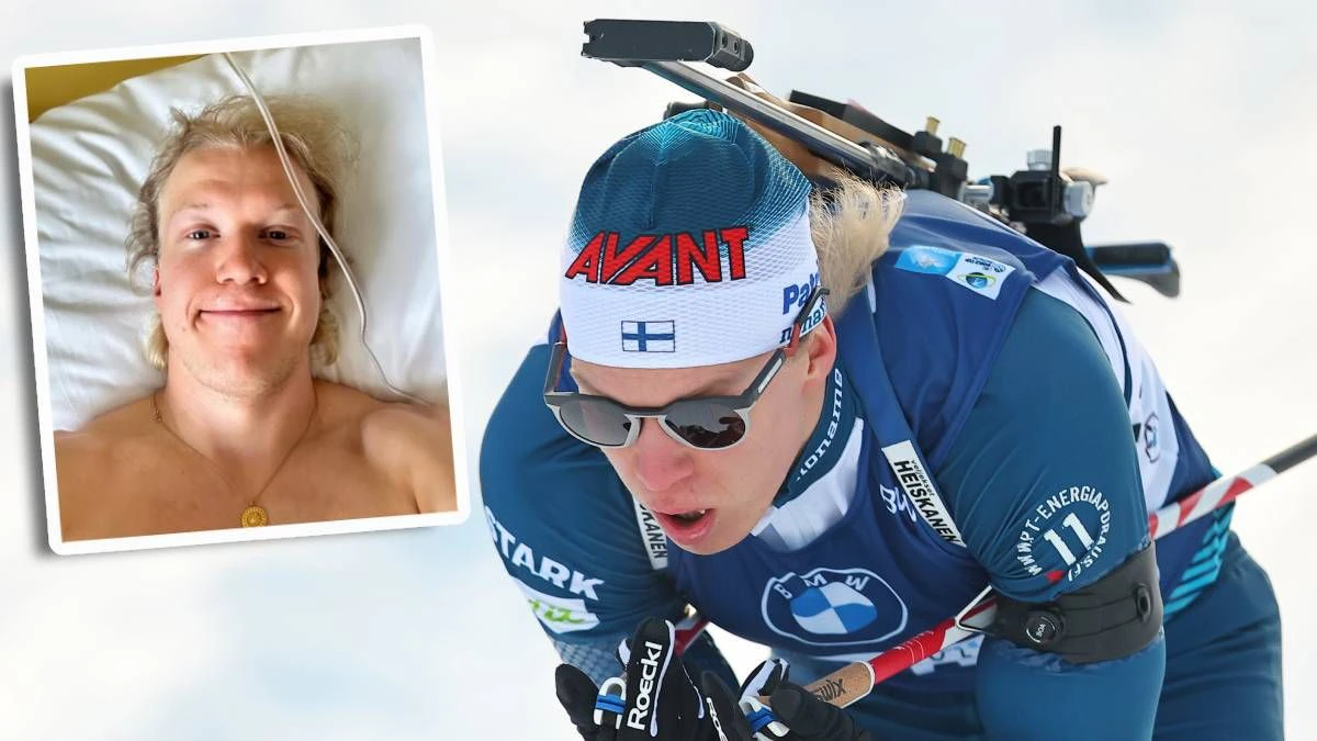 Biathlon-Ass Otto Invenius meldet sich aus dem Krankenhaus. 