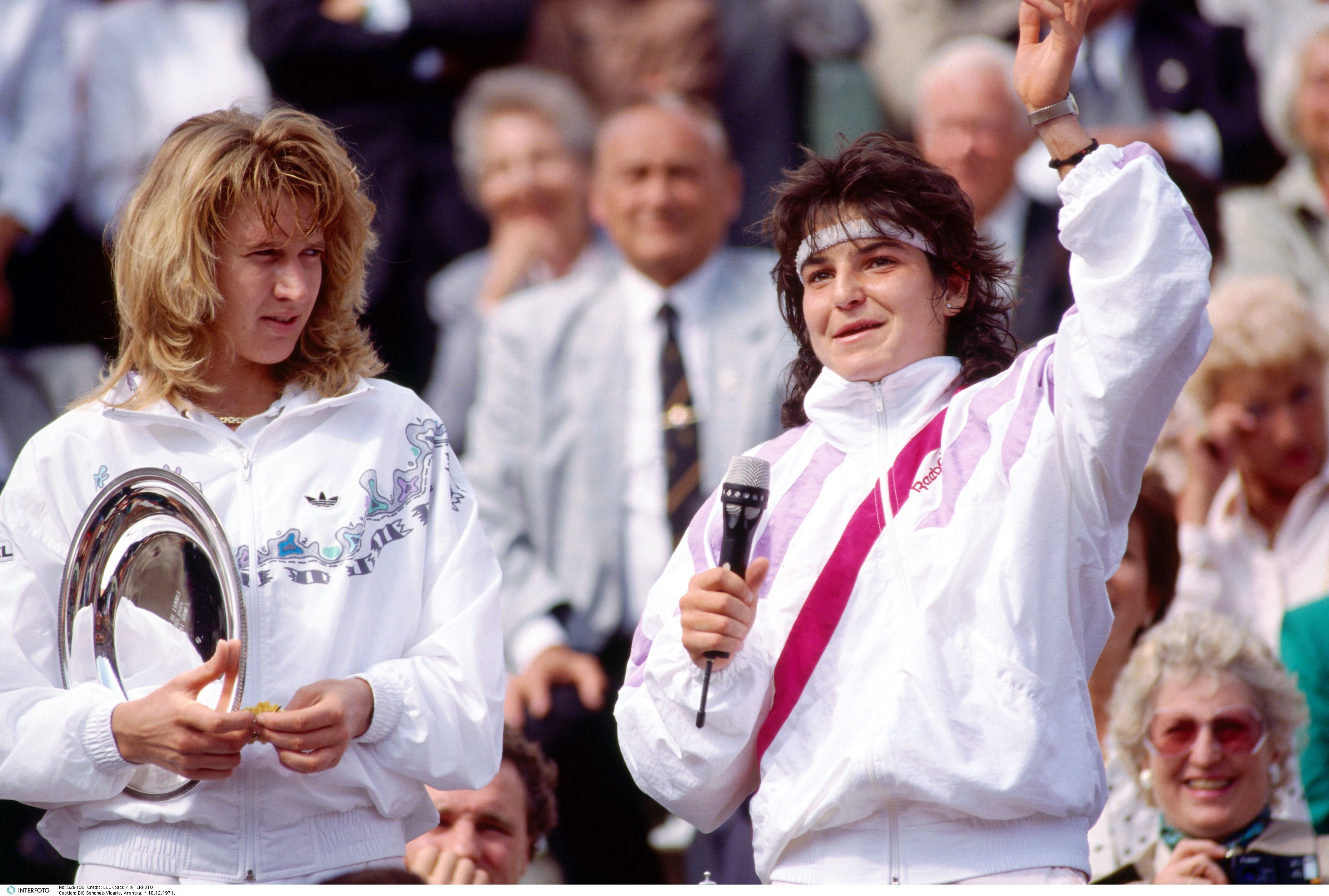 Steffi Graf mit Sanchez-Vicario Arantxa.