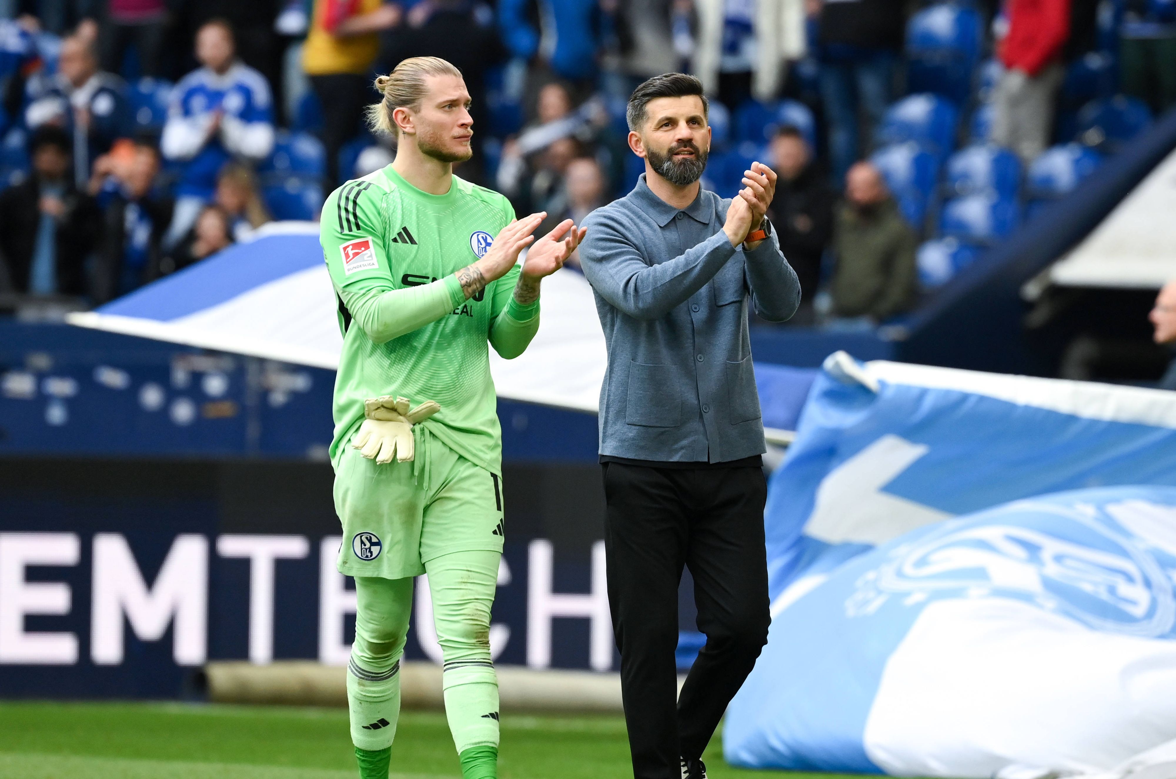 Miron Muslic und Loris Karius