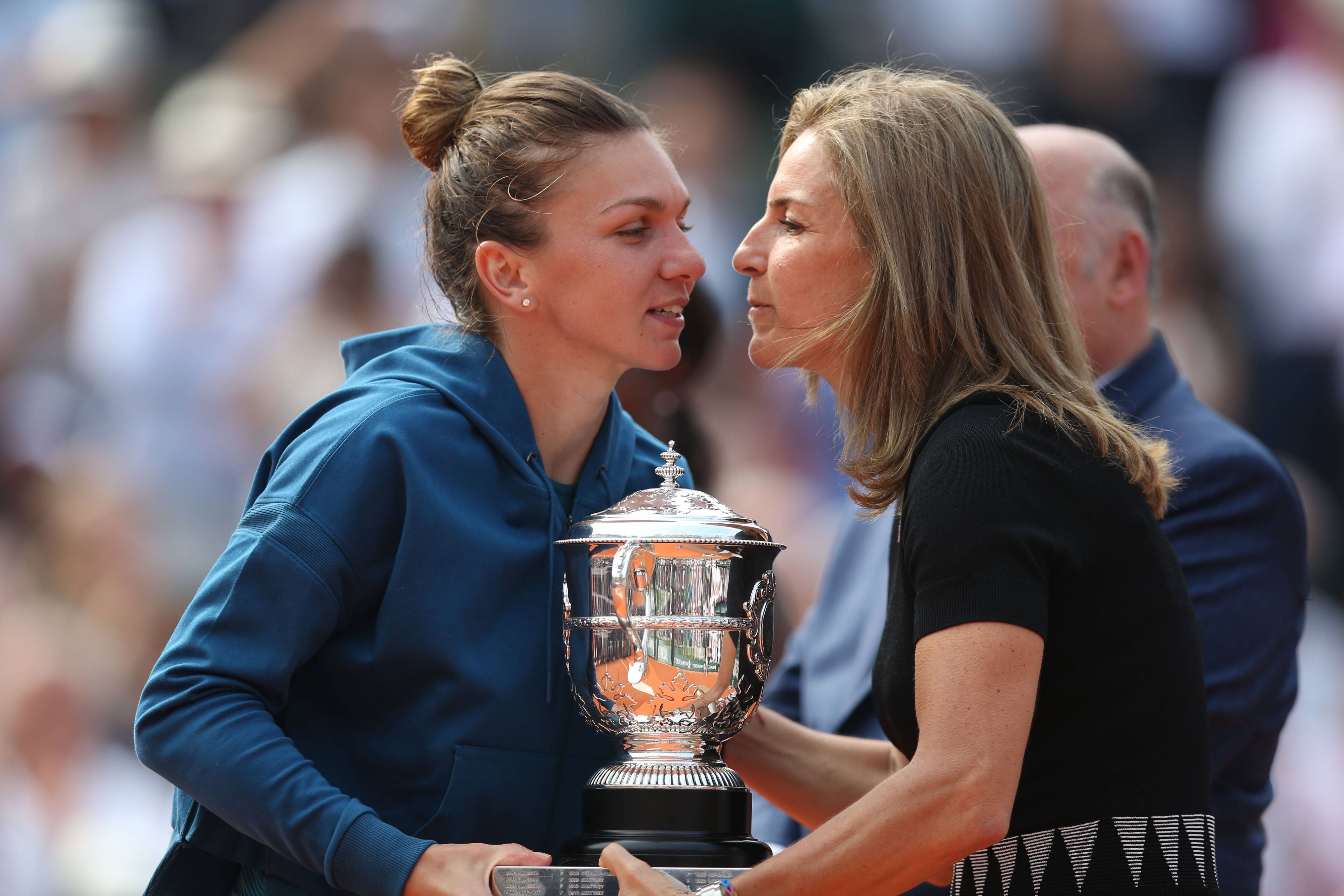 Simona Halep, mit Arantxa Sanchez-Vicario