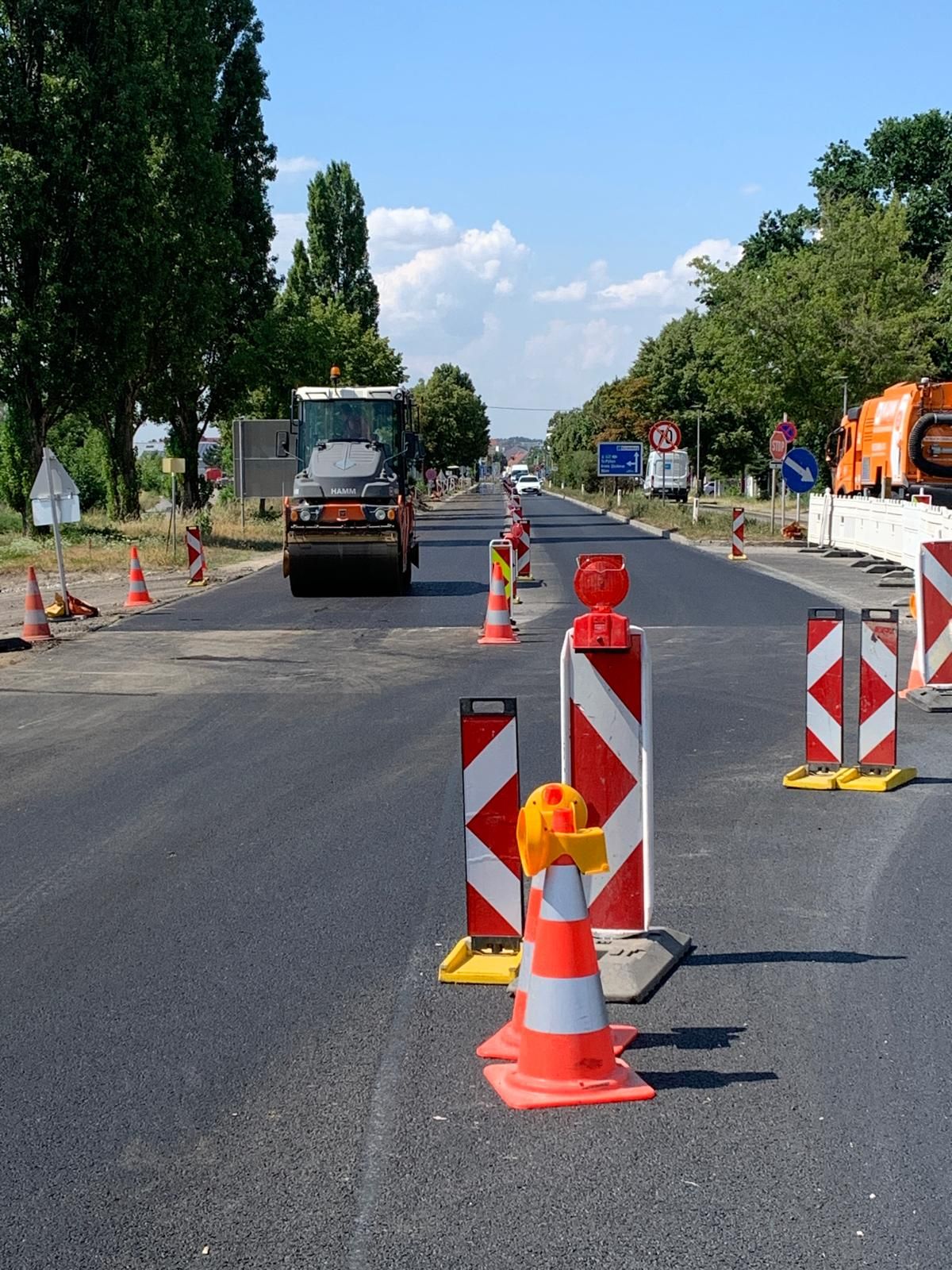 Arbeiten auf der B3, im Bereich Korneuburg Süd