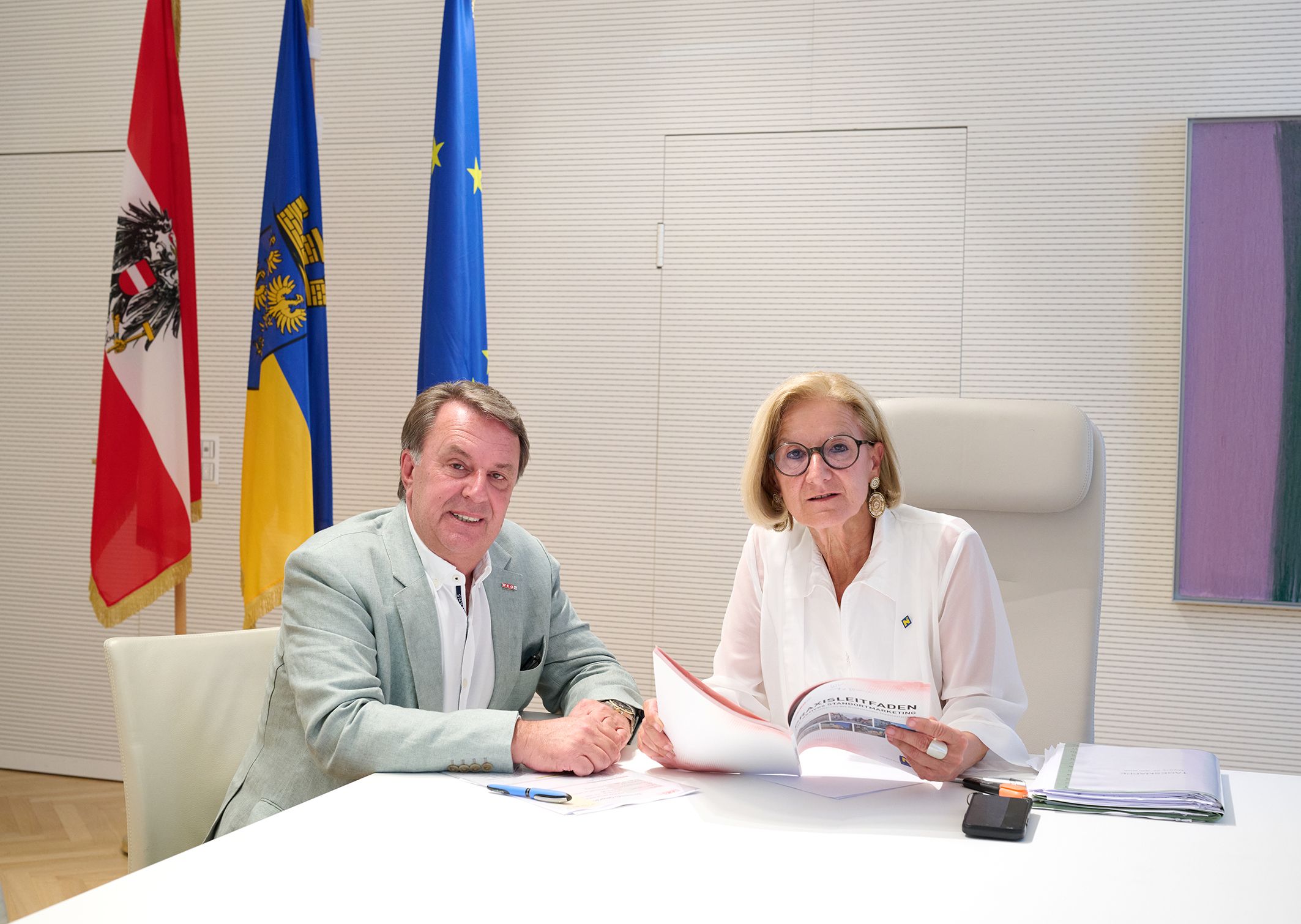 Landeshauptfrau Johanna Mikl-Leitner und WKNÖ-Präsident Wolfgang Ecker