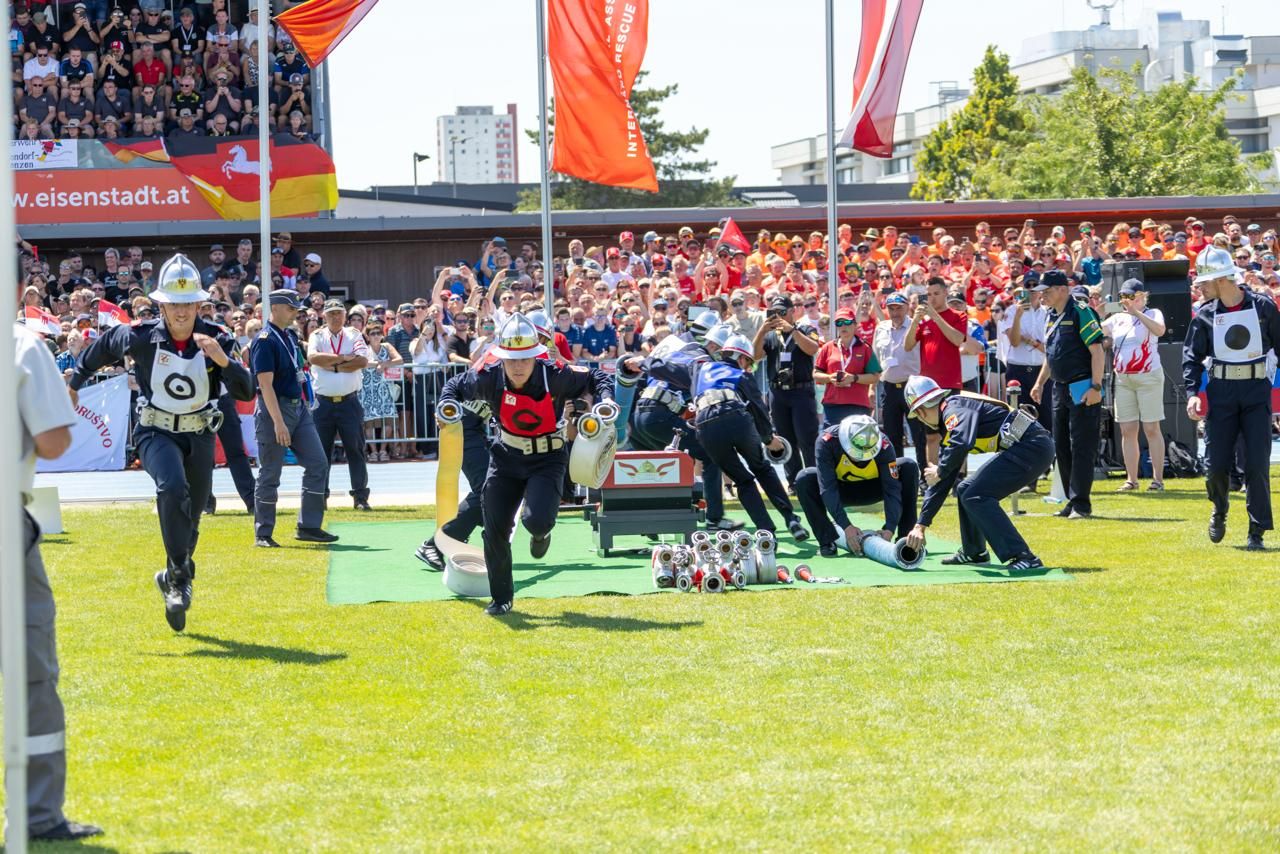 Gruppe aus Johannesberg mit schnellstem Löschangriff