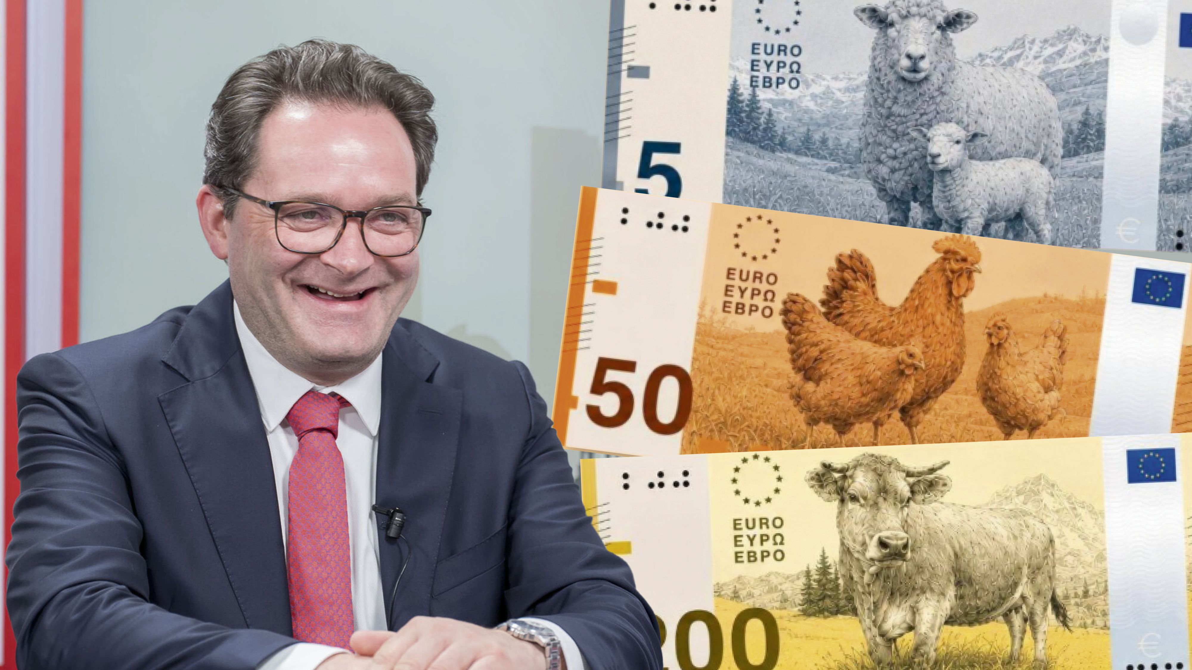Landwirtschaftminister Norbert Totschnig (ÖVP) hat Ideen für das Design der neuen Euro-Scheine.