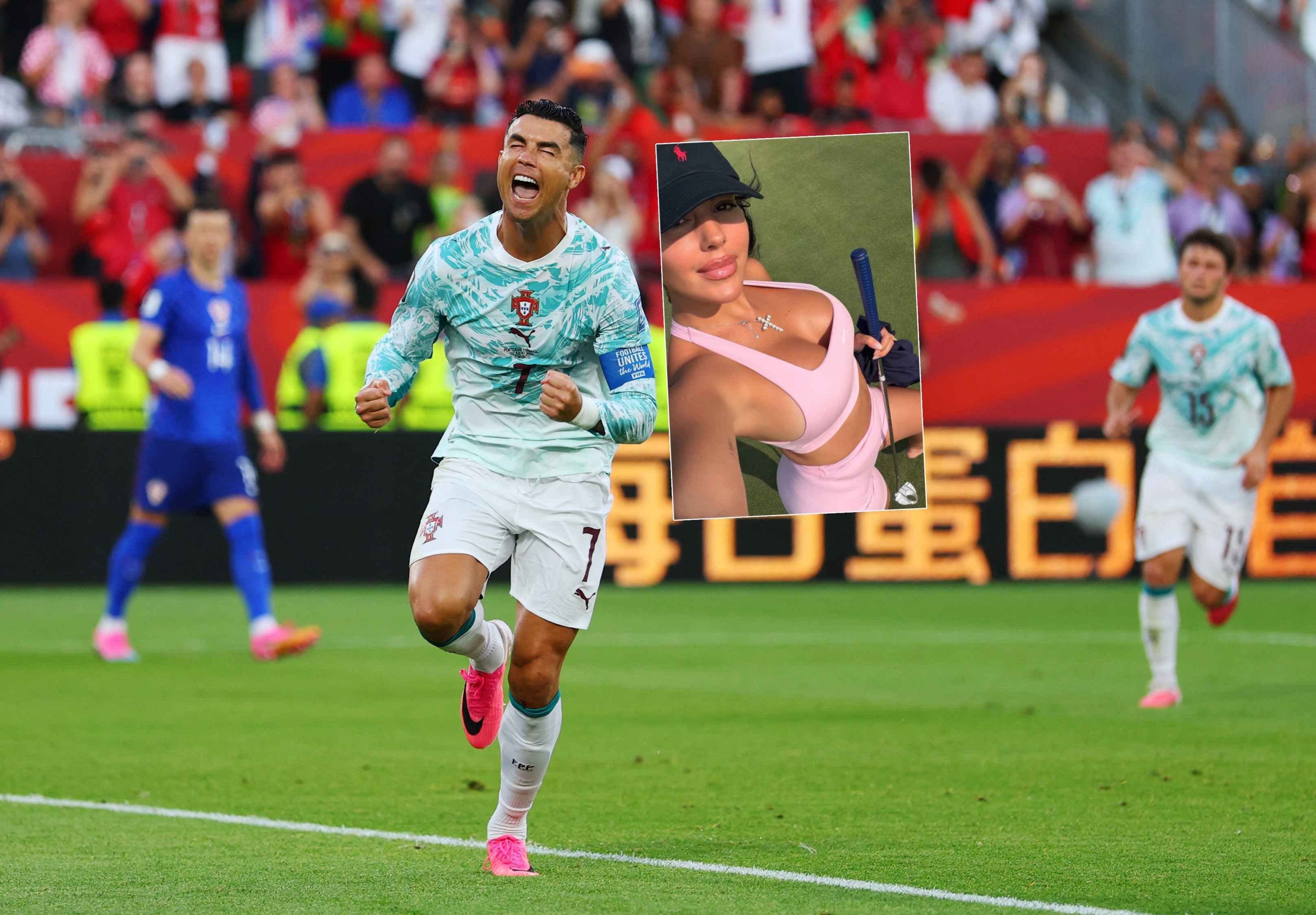 Georgina Rodriguez ging figurbetont auf den Golfplatz.