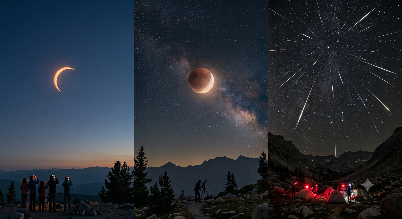 Das bringt der August: Partielle Sonnenfinsternis, partielle Mondfinsternis, Perseidenschauer