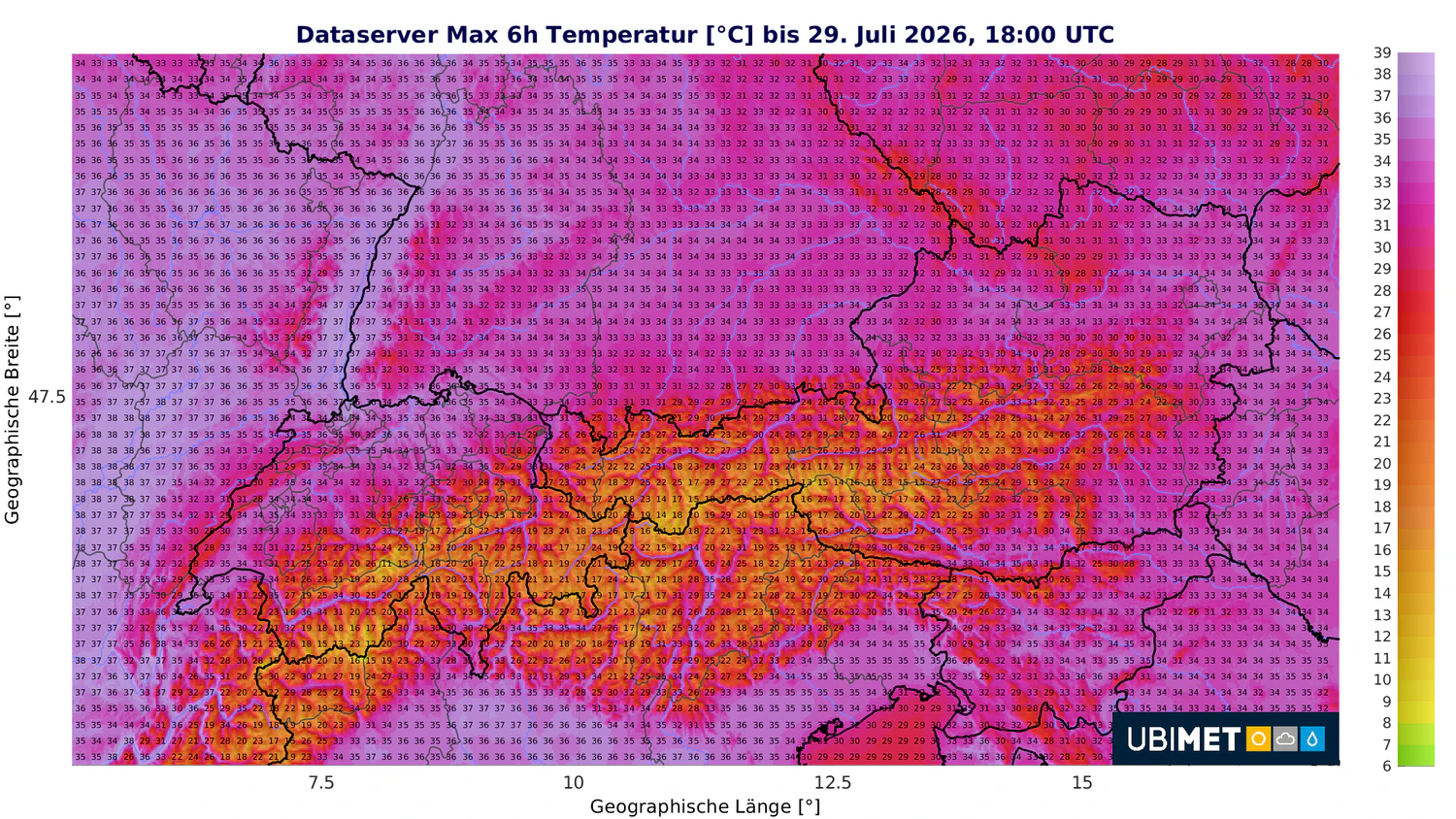  Die Temperaturen steigen am Mittwoch auf 29 bis 35 Grad.