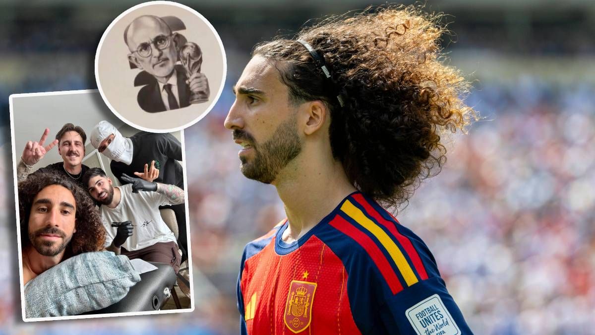 Spanien-Star Marc Cucurella bekommt nun ein Tattoo mit dem Gesicht von Trainer Luis de la Fuente. 