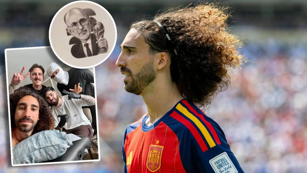 Spanien-Star Marc Cucurella bekommt nun ein Tattoo mit dem Gesicht von Trainer Luis de la Fuente. 