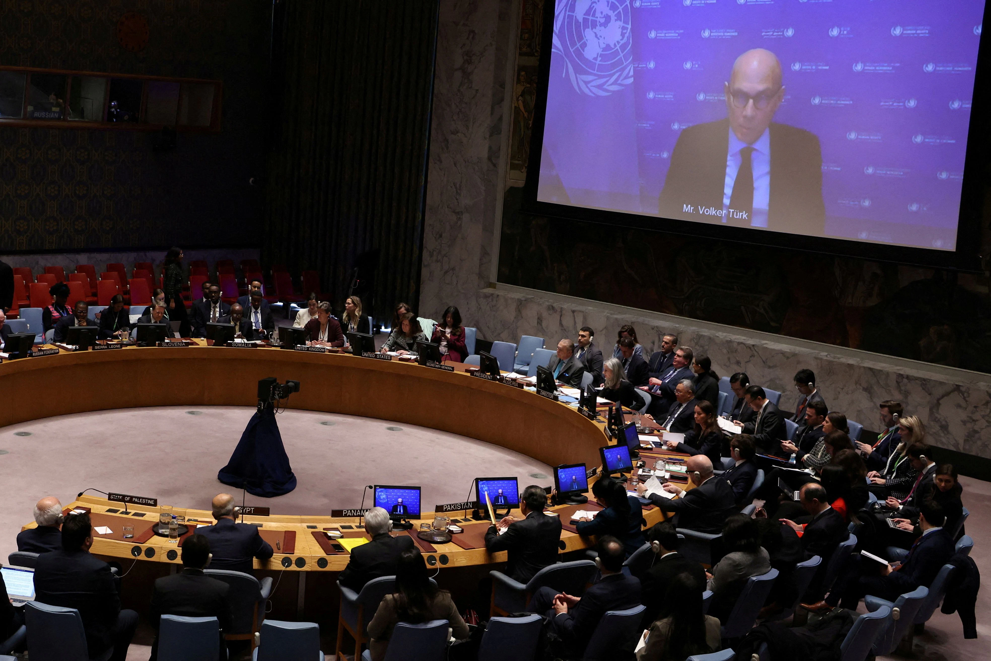 Steht unter anderem wegen seiner Einschätzung zu Israels Vorgehen in Gaza in der Kritik: Menschenrechtskommissar Volker Türk bei einem Briefing des UN-Sicherheitsrates
