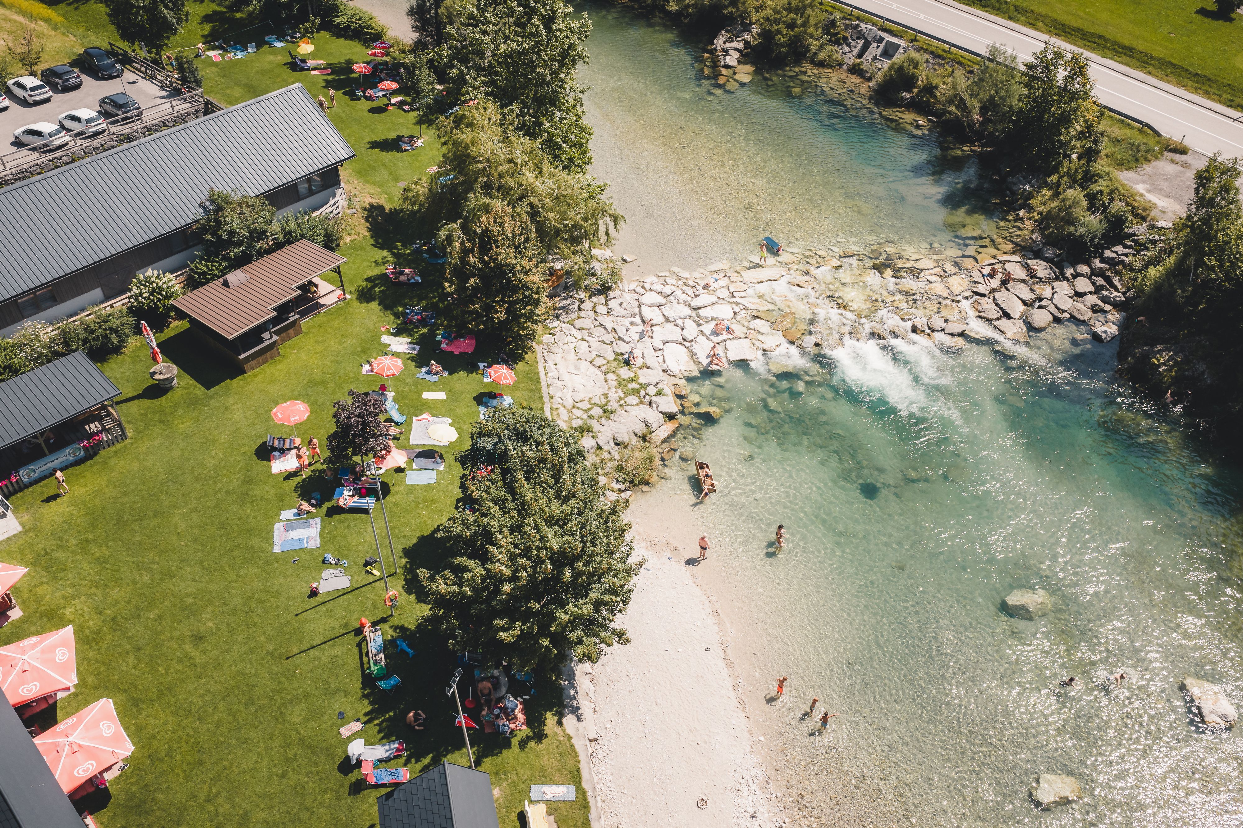 Das Strandbad Hollenstein an der Ybbs am Ybbstalradweg