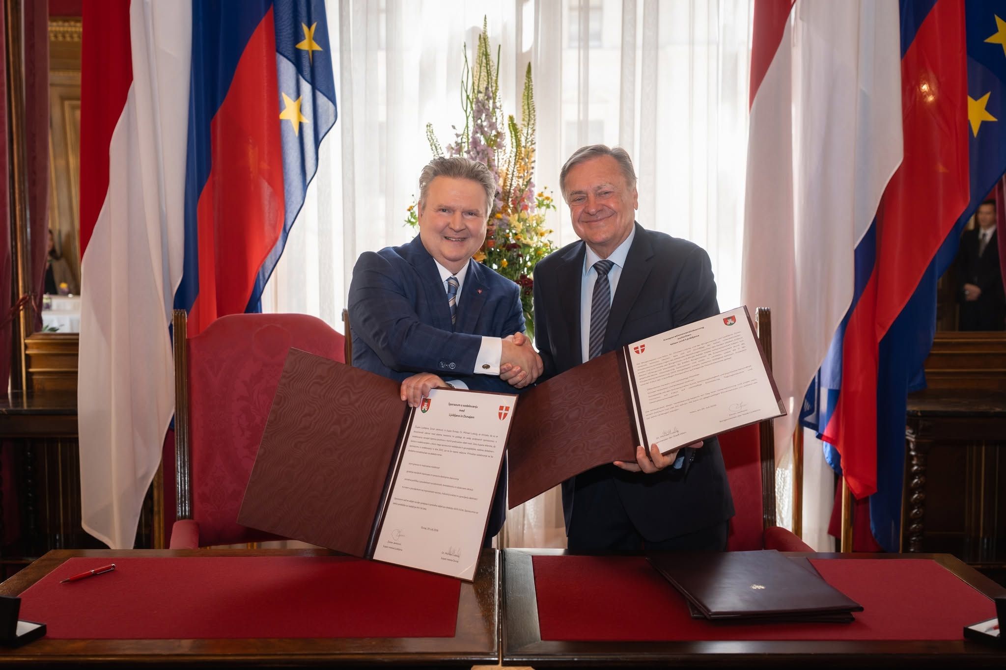 Bürgermeister Zoran Jankovic (Ljubljana, Slowenien) besucht Wiener Bürgermeister Michael Ludwig