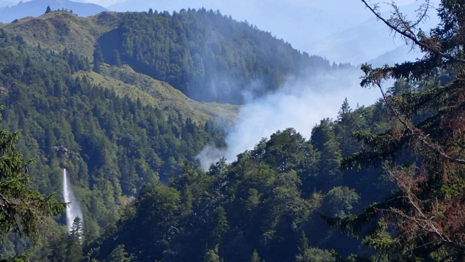 Heute.at - Riesige Rauchsäule! Waldbrand wütet in Tirol
