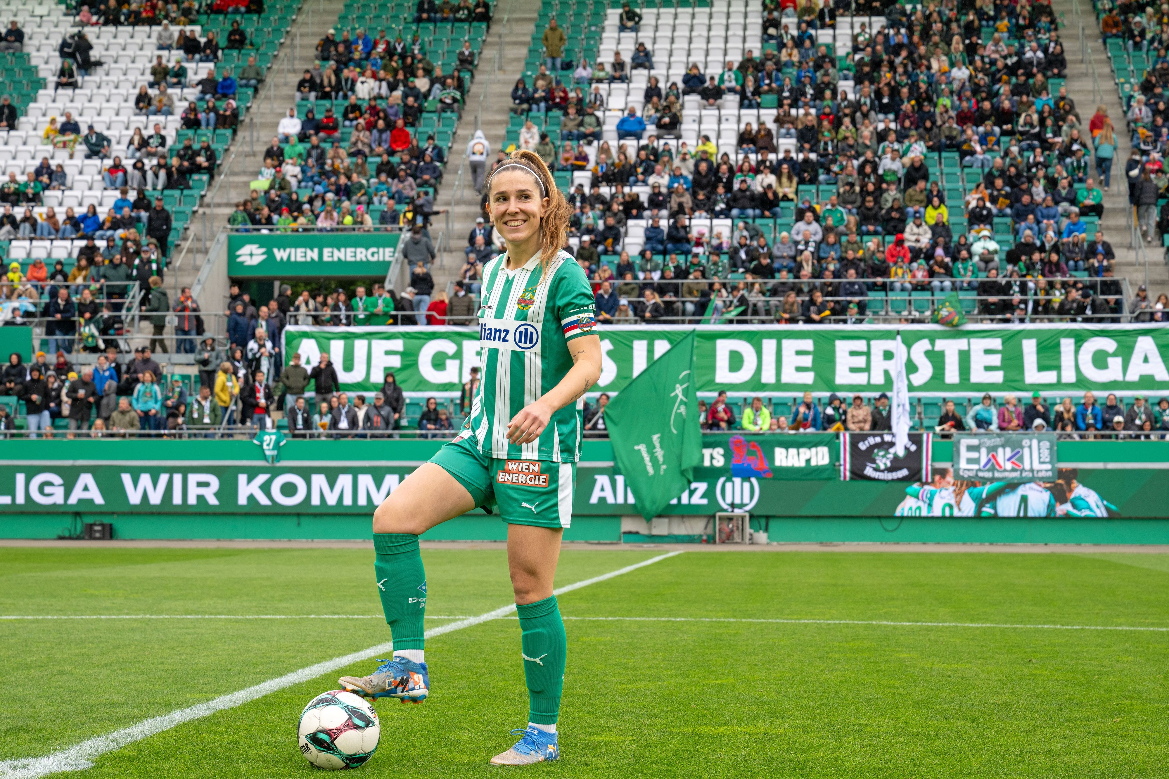 Rapid-Kapitänin Sandrina Haupt ist für die Bundesliga gerüstet.