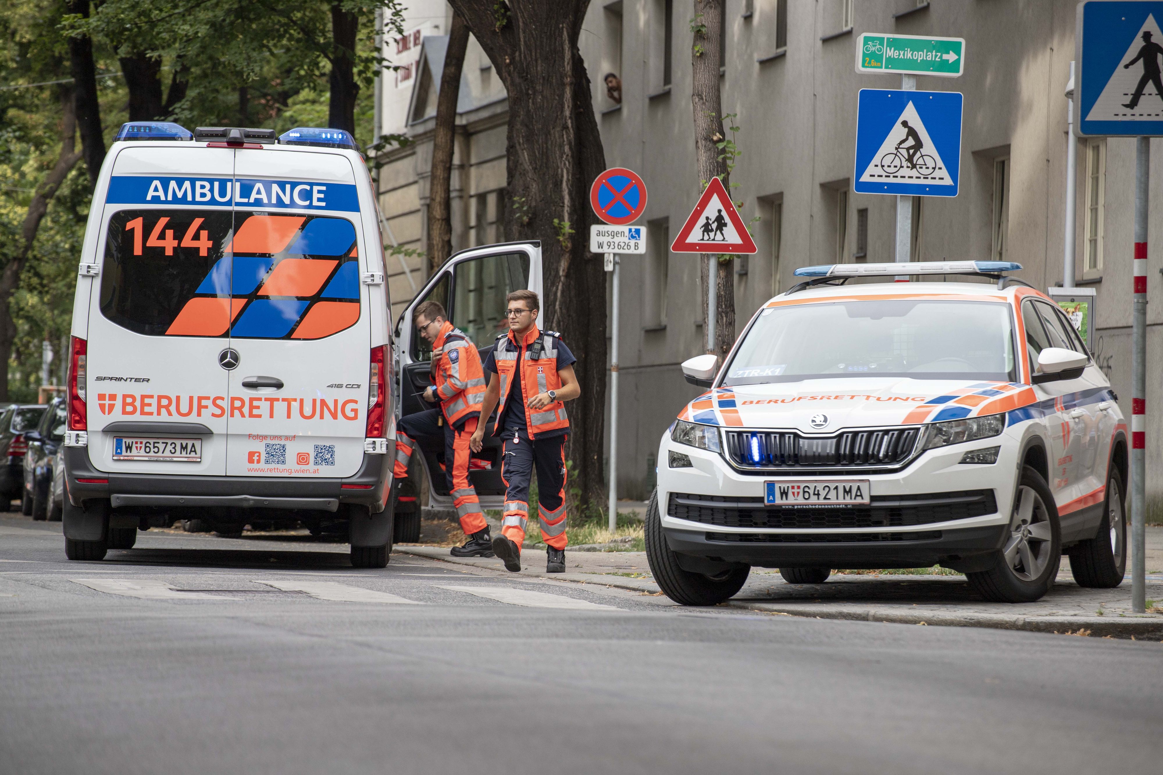 Die Wiener Berufsrettung stand im Einsatz.