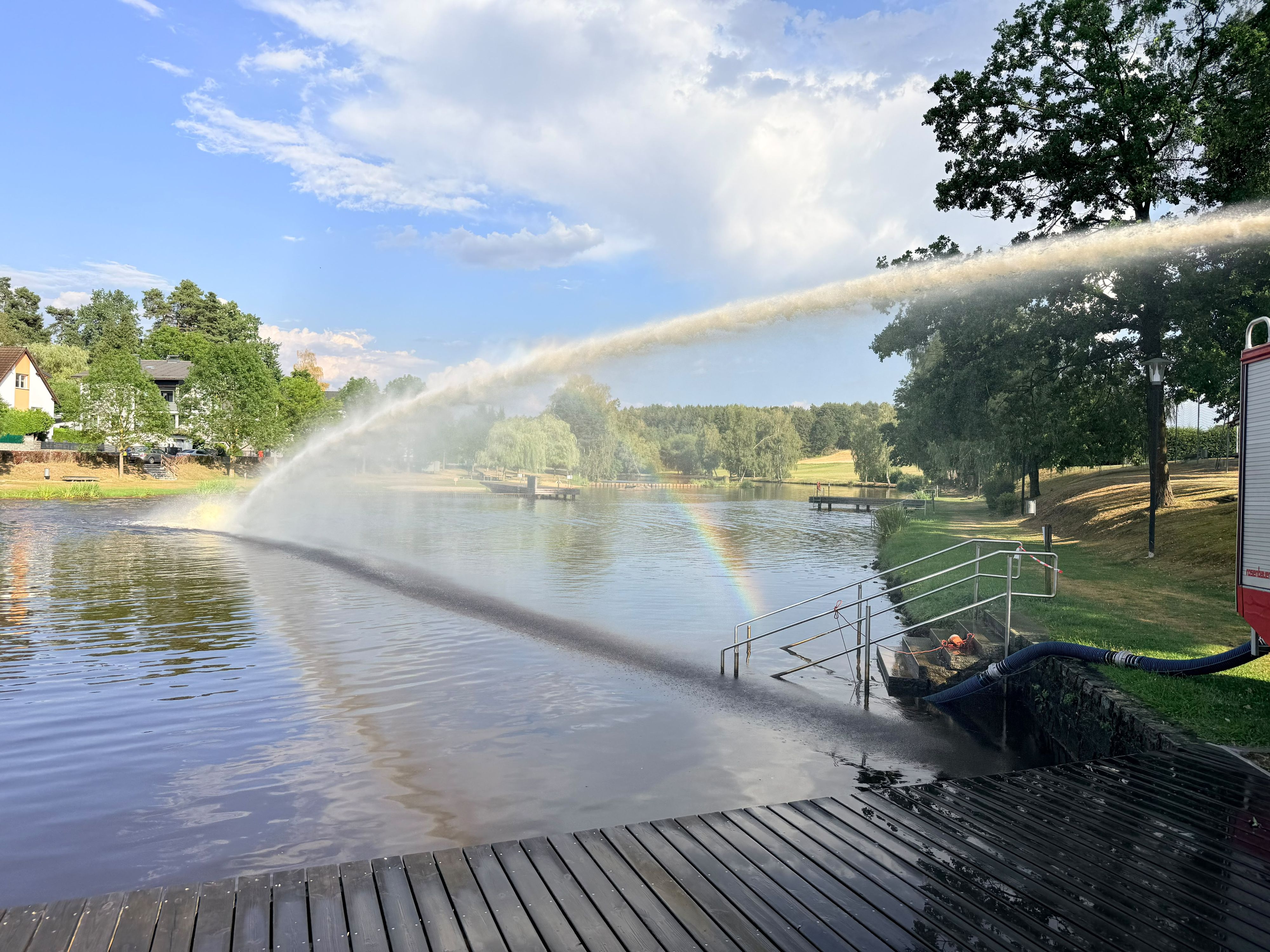 Wasser im Moorbad wird umgewälzt