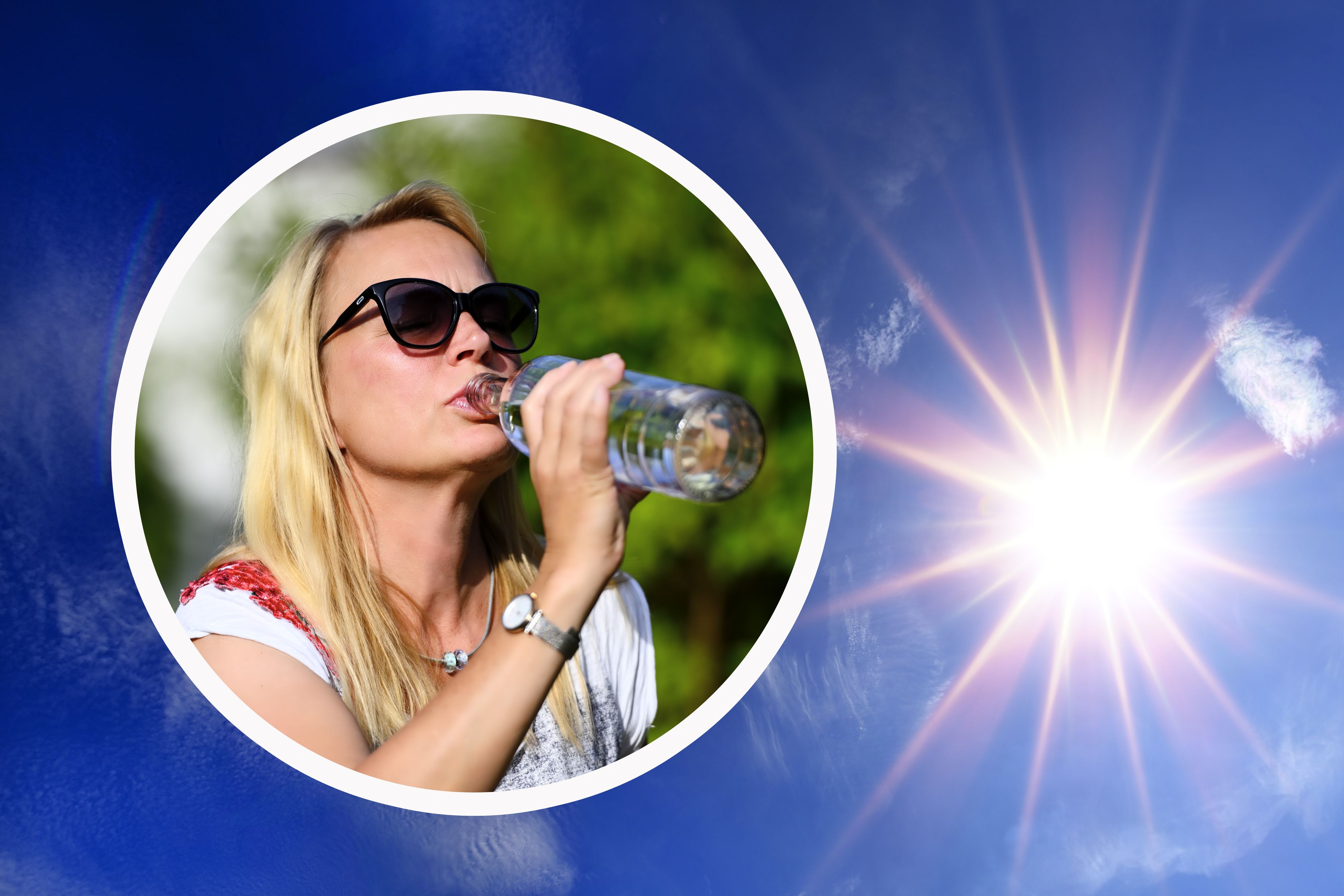 Wasser bleibt bei großer Hitze die beste Wahl als Flüssigkeitszufuhr.