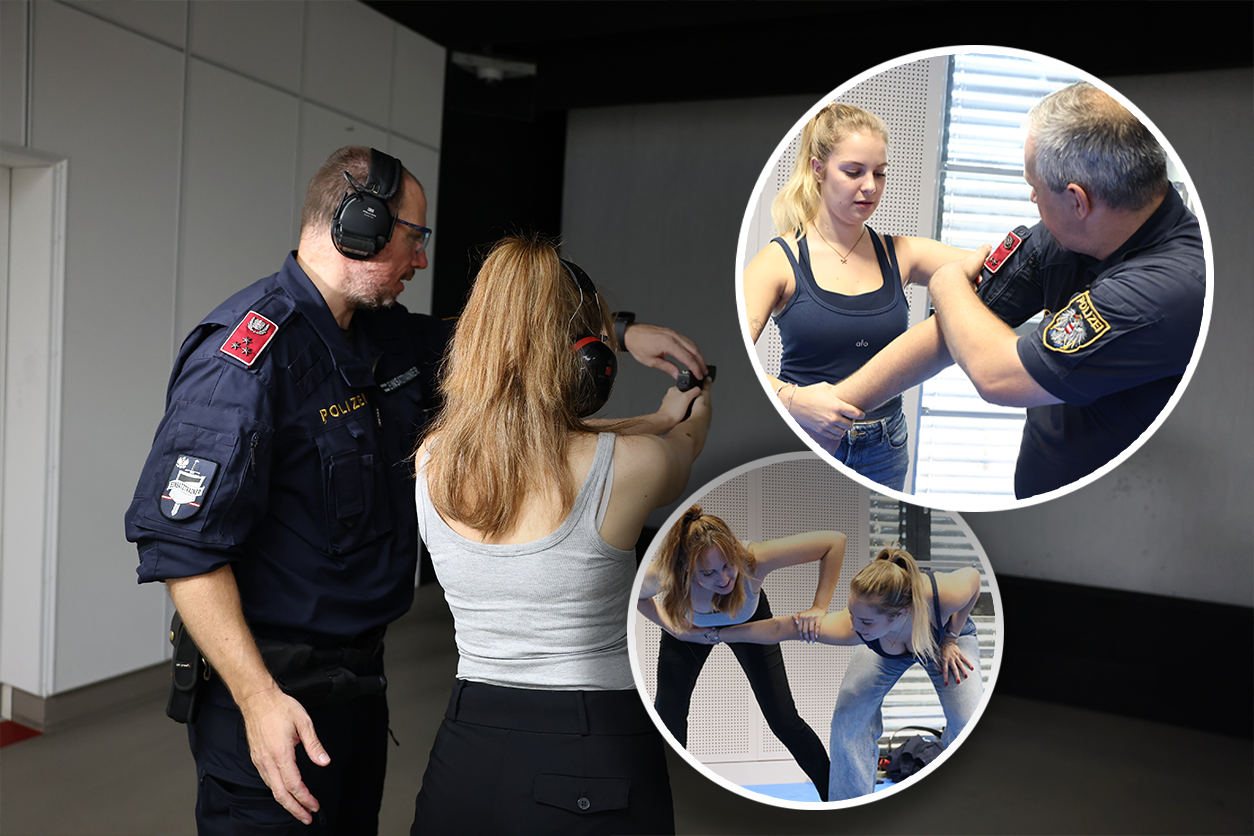 Heute.at - Schüsse und Handschellen: Heute trainiert mit Polizei