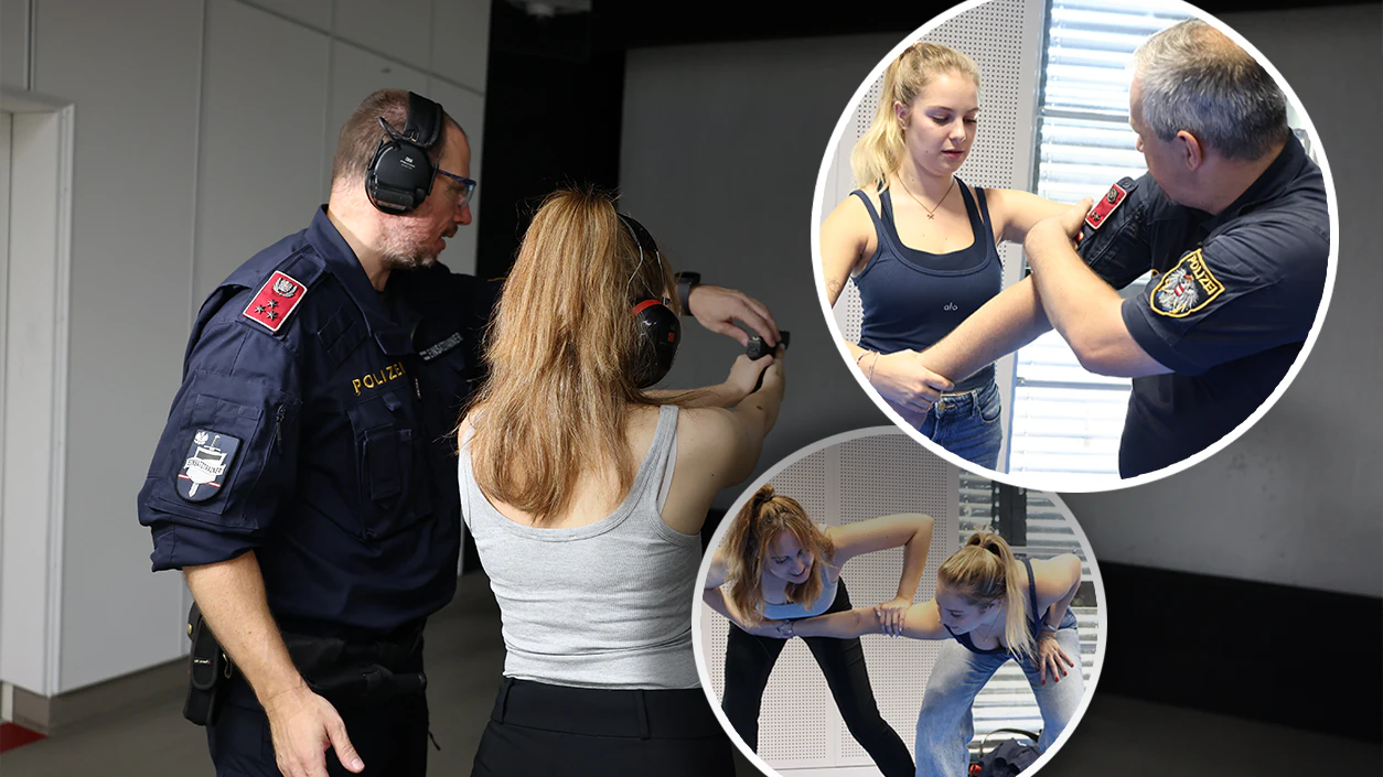 Heute.at - Schüsse und Handschellen: Heute trainiert mit Polizei