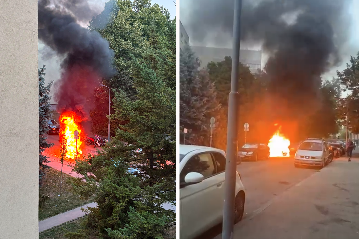 Heute.at - Motorrad geht in Wien in Flammen auf