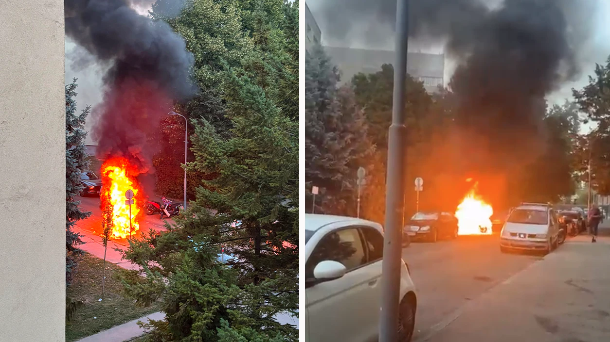 Heute.at - Motorrad geht in Wien in Flammen auf