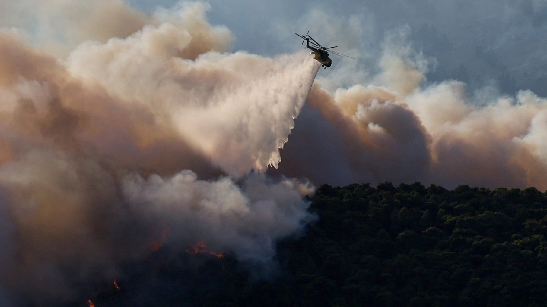Heute.at - Inferno in Griechenland! Menschen fliehen über das Meer