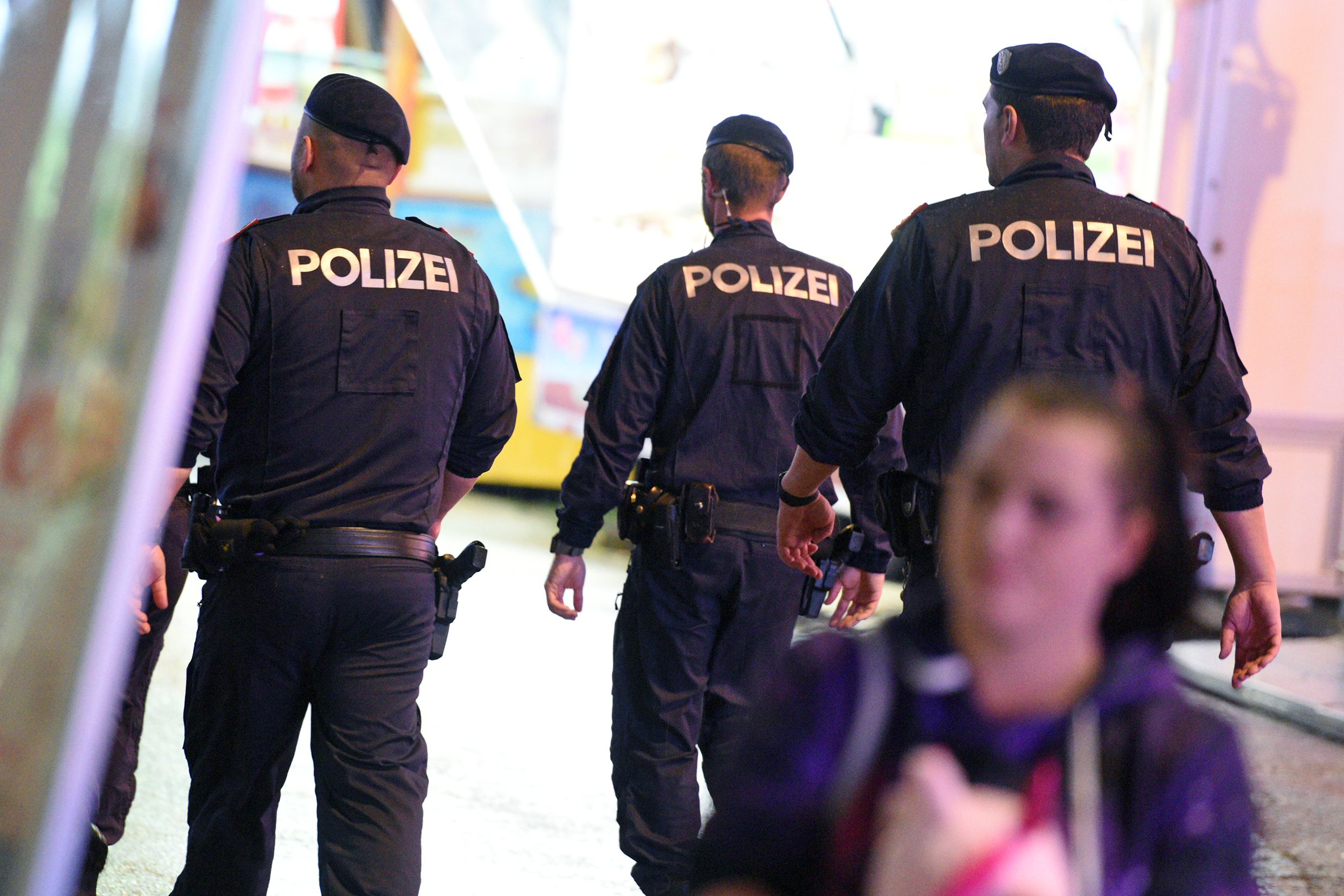 Archivild eines Polizeieinsatzes auf einem Festival. 