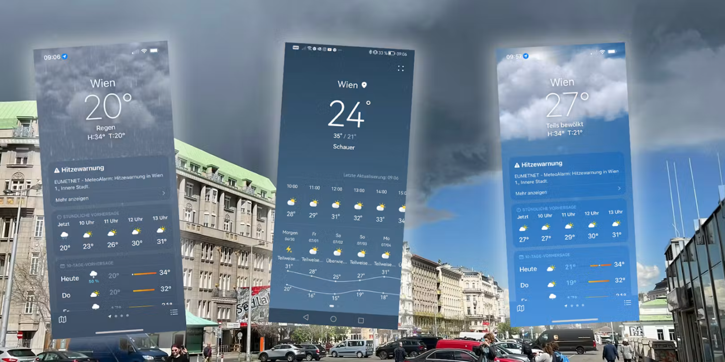 Auch bei Hitze bis 40 Grad oder gar darüber können Wetter-Apps anständig daneben liegen.