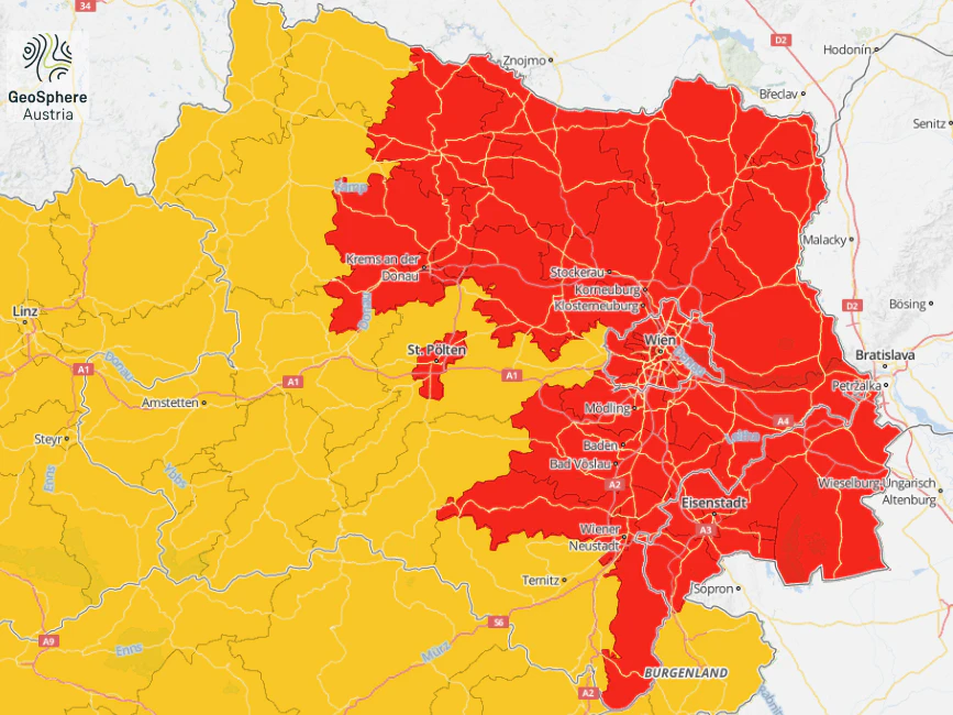 Achtung! Hier gilt am Dienstag und Mittwoch Hitze-Warnstufe Rot.