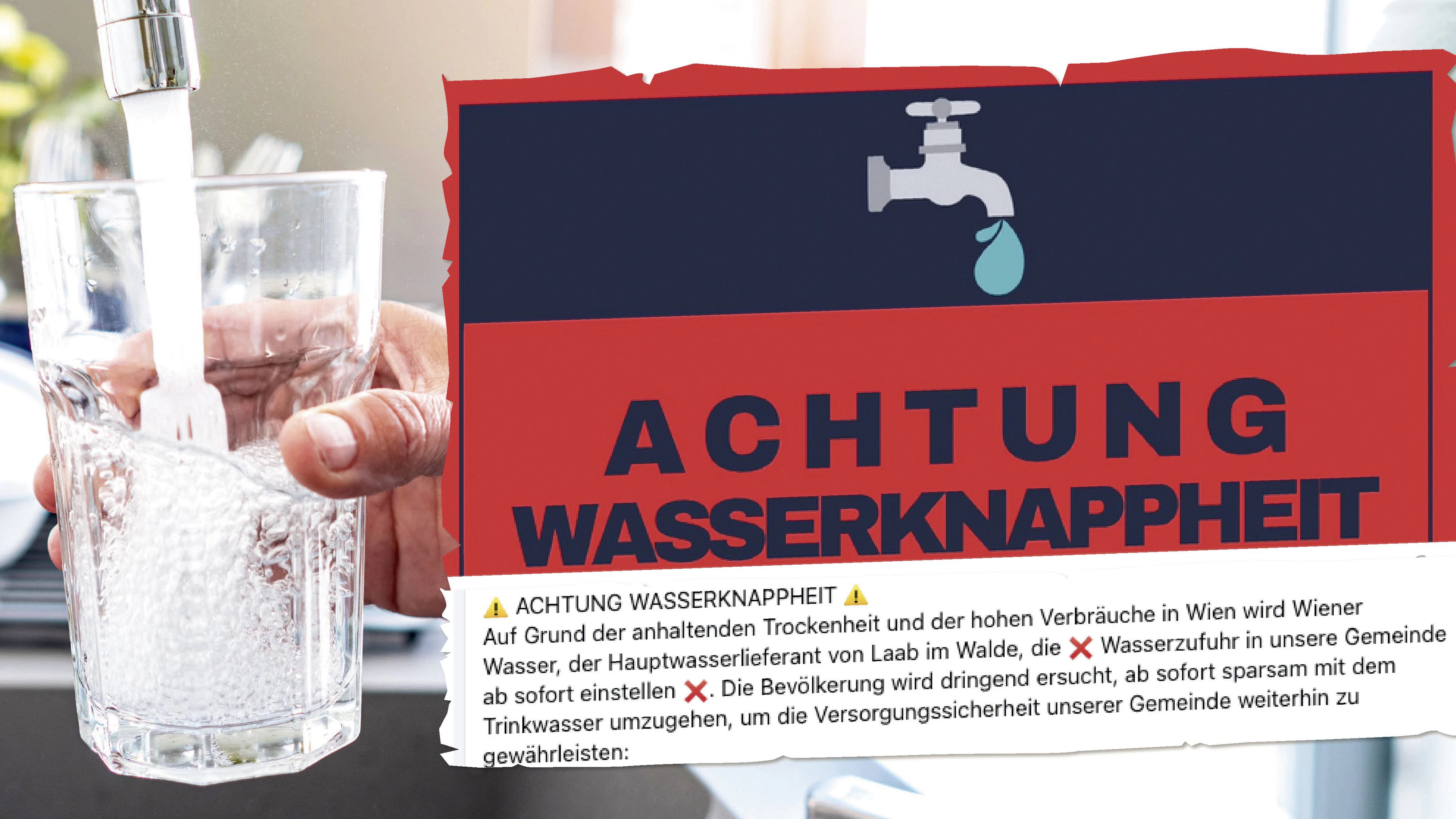 Heute.at - Knappheit! Wien dreht Ort in NÖ das Wasser ab