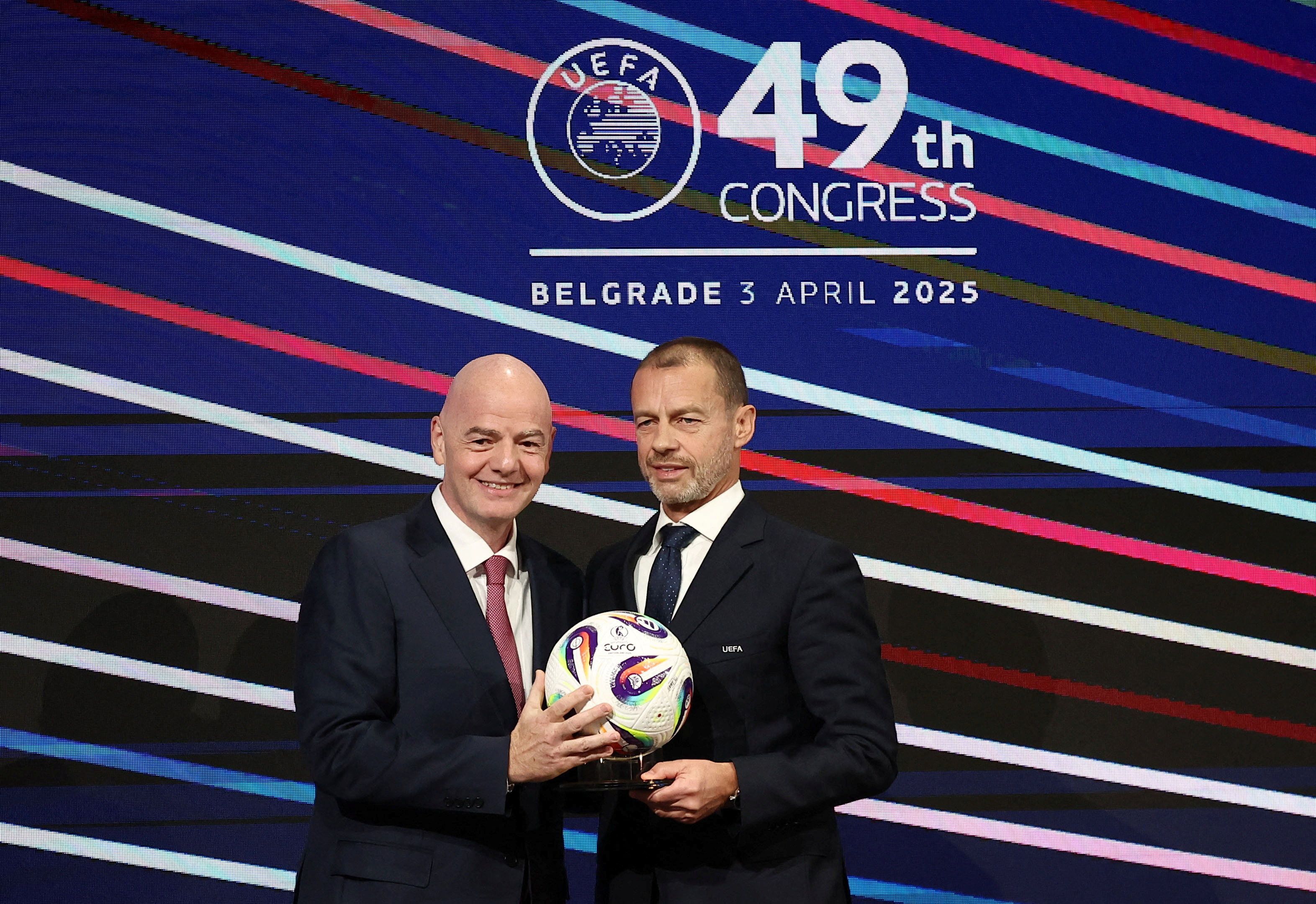 FIFA-Boss Gianni Infantino und UEFA-Chef Aleksander Ceferin. 