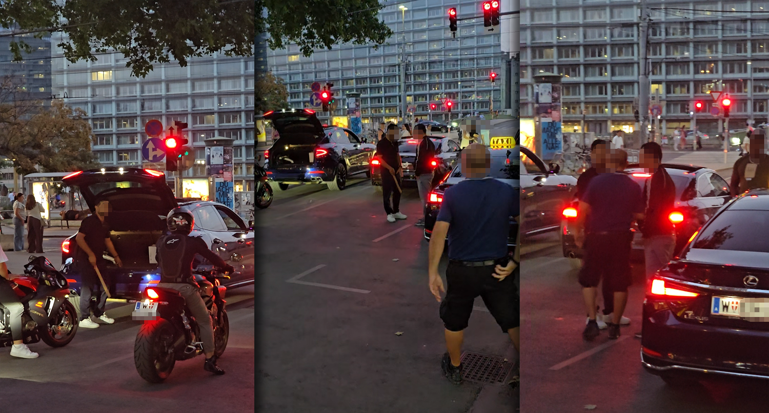 Streit am Schwedenplatz eskaliert: Ein Mann geht mit Knüppel auf Taxilenker los.