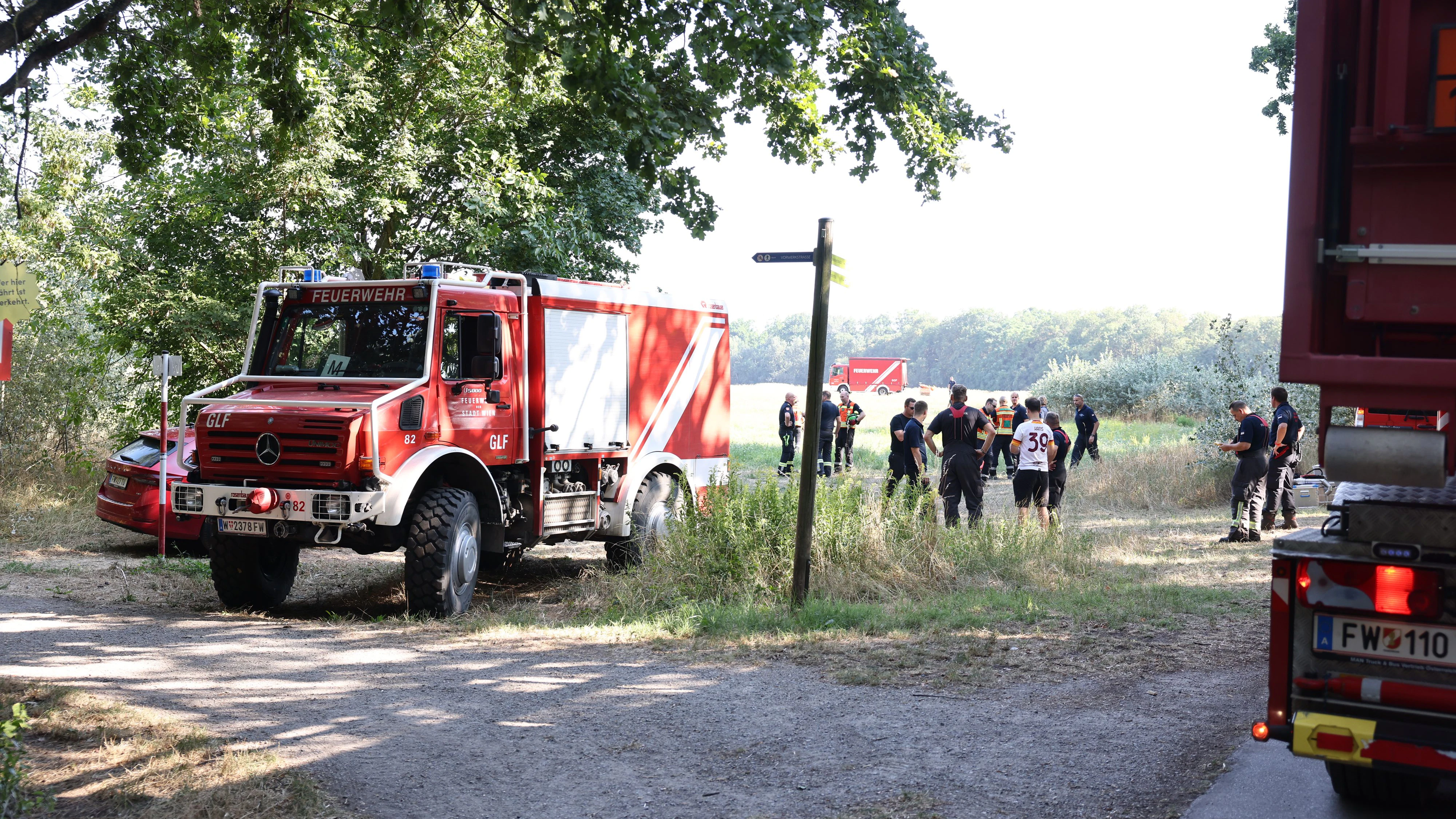 Heute.at - Feuerwehr kämpft weiter gegen Lobau-Brand in Wien