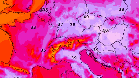 Ost-Österreich liegt heute im europäischen Hitze-Hotspot, und genau hier dürften auch Hitzerekorde fallen. 