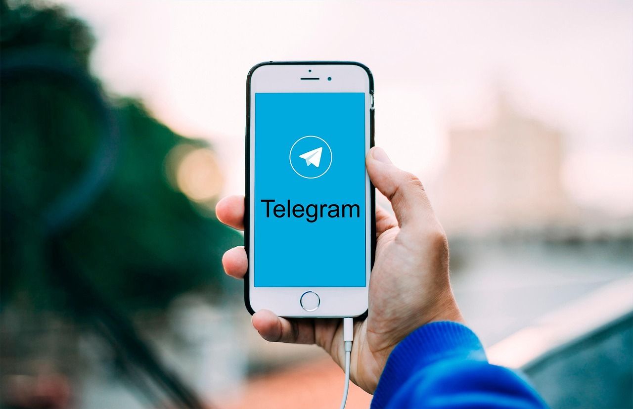 Telegram-Nachrichtendienst auf dem Smartphone