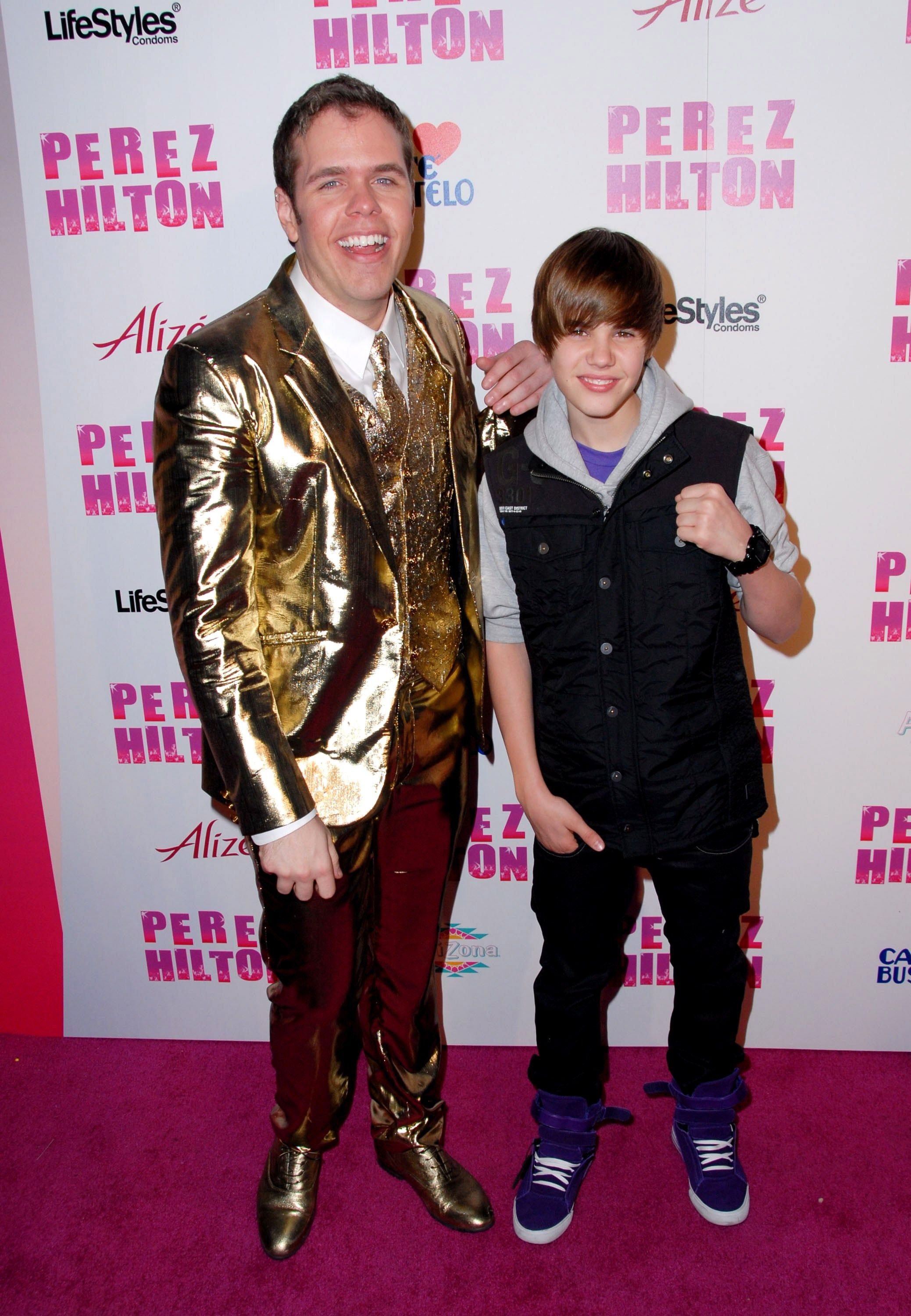 Perez Hilton und Justin Bieber.