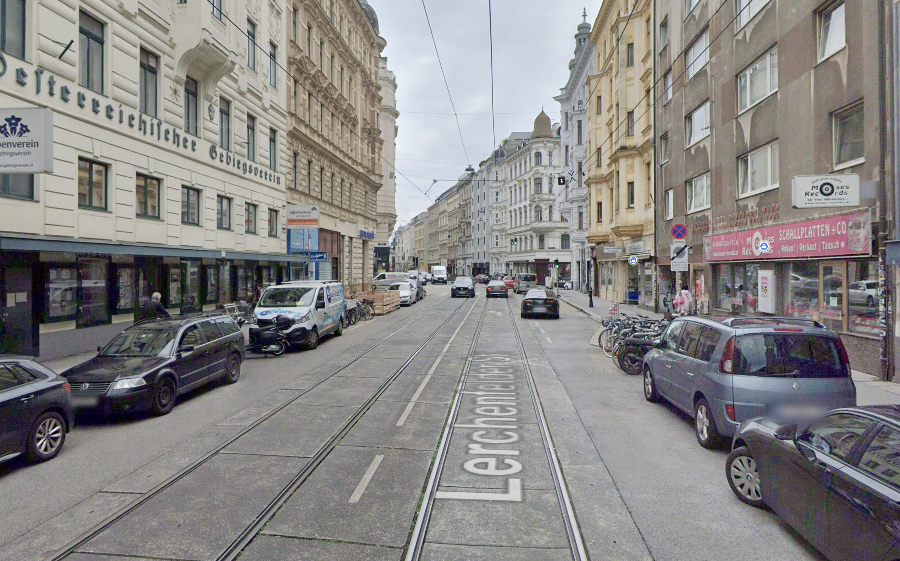 Blick in die Lerchenfelder Straße