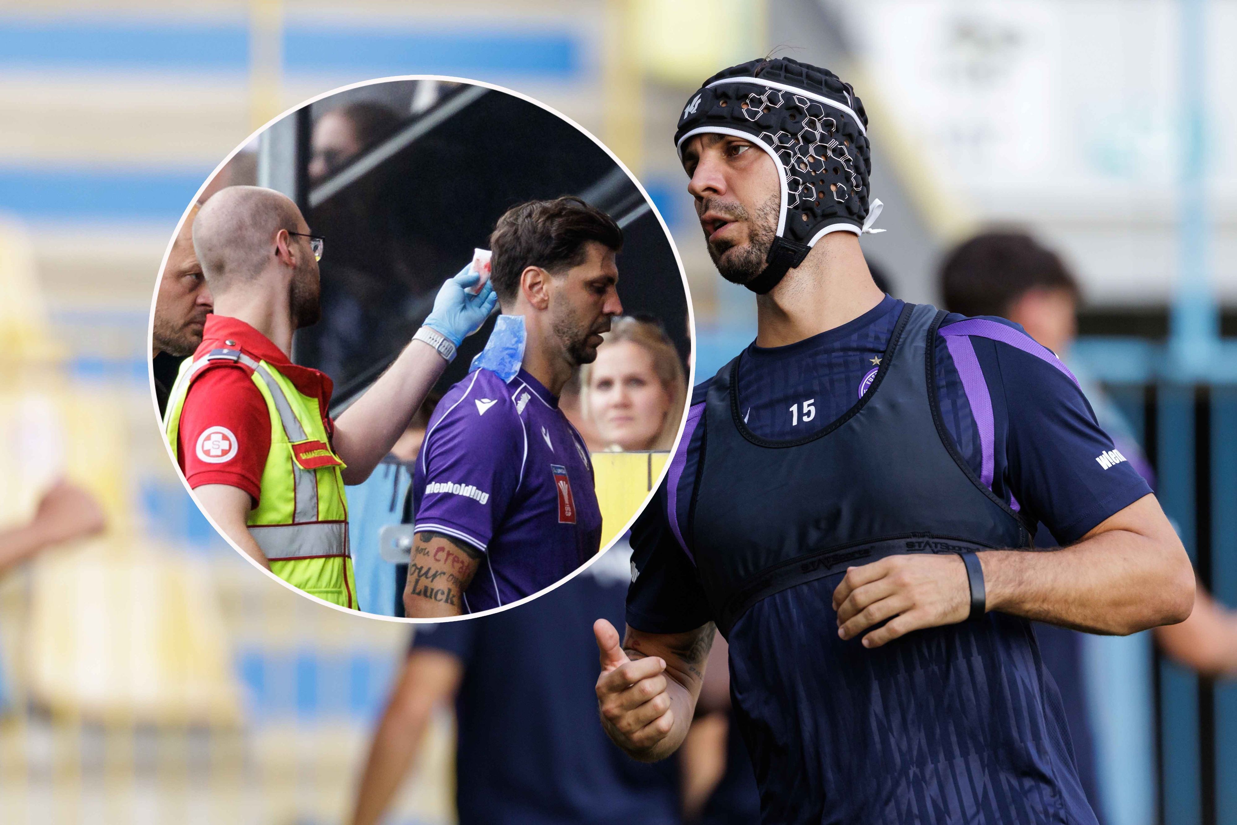 Aleks Dragovic geht im Training auf Nummer sicher.